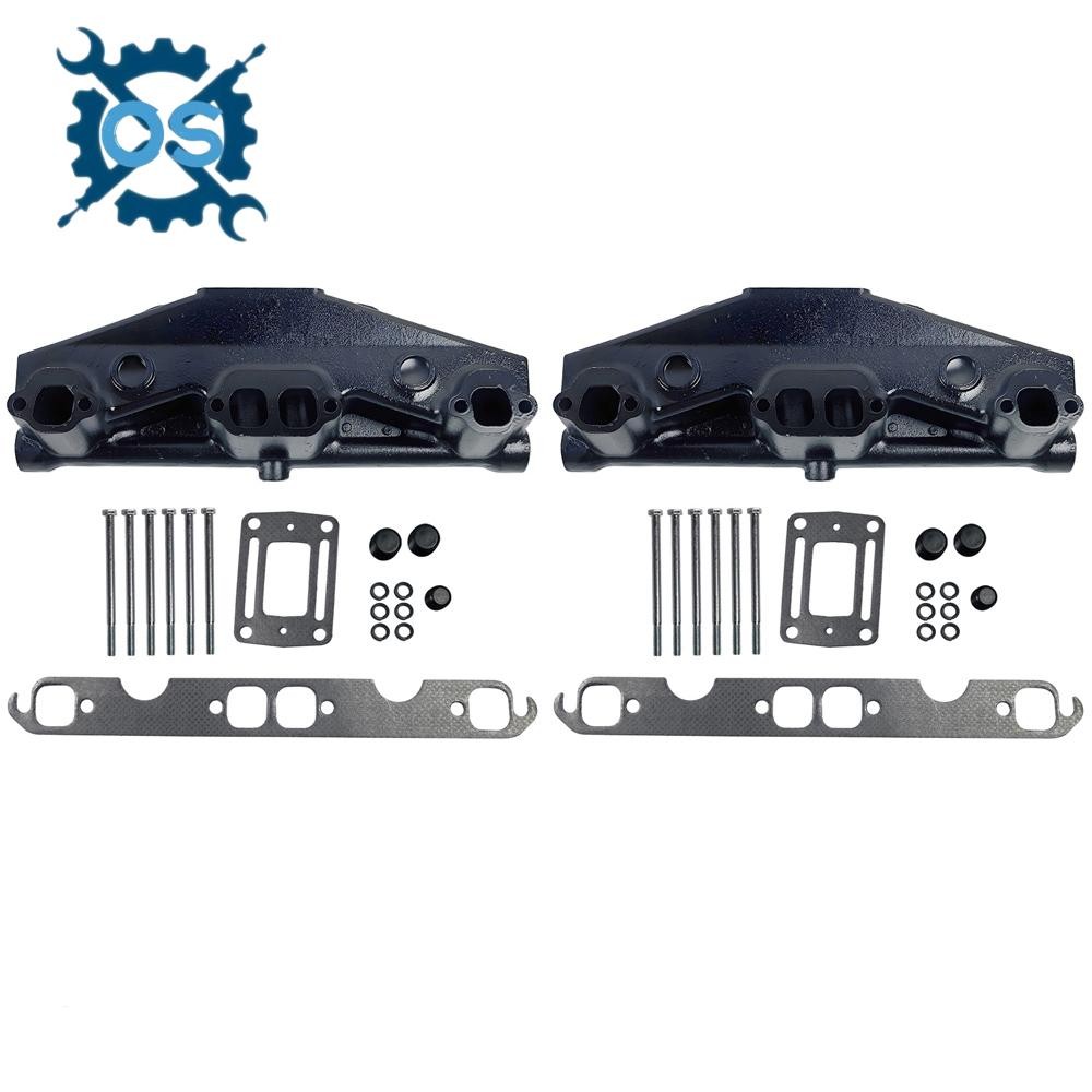 2x For Volvo Penta OMC 5.0L 5.7L V8 Exhaust Manifold 3857723 3847501 18-1986