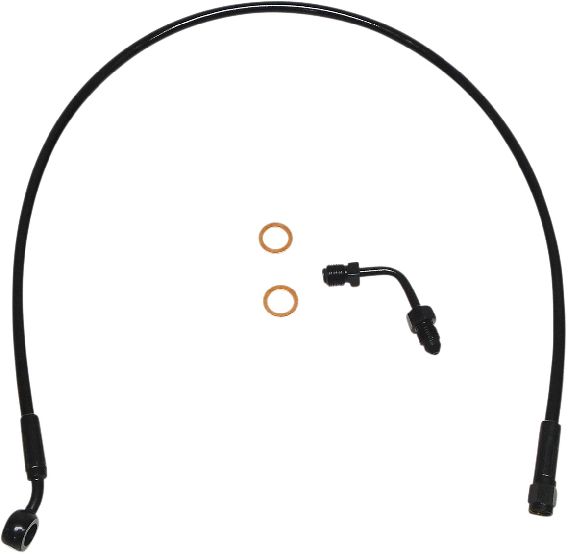 Magnum XR Stainless Upper Front Brake Line Kit, Harley-Davidson ABS, 28in Black