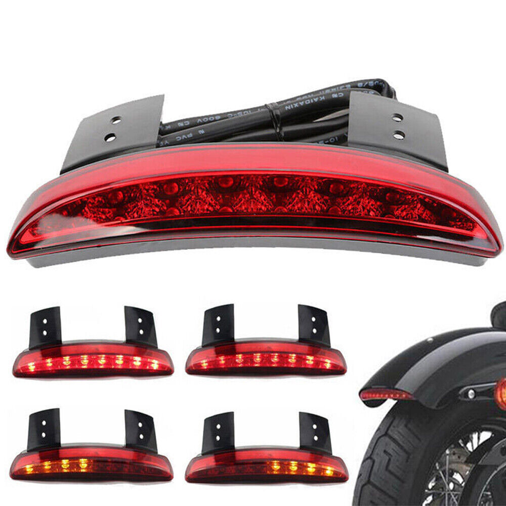 Motorcycle LED Rear Turn Signal Brake Tail Light For Harley Bobber Chopper Cafe
