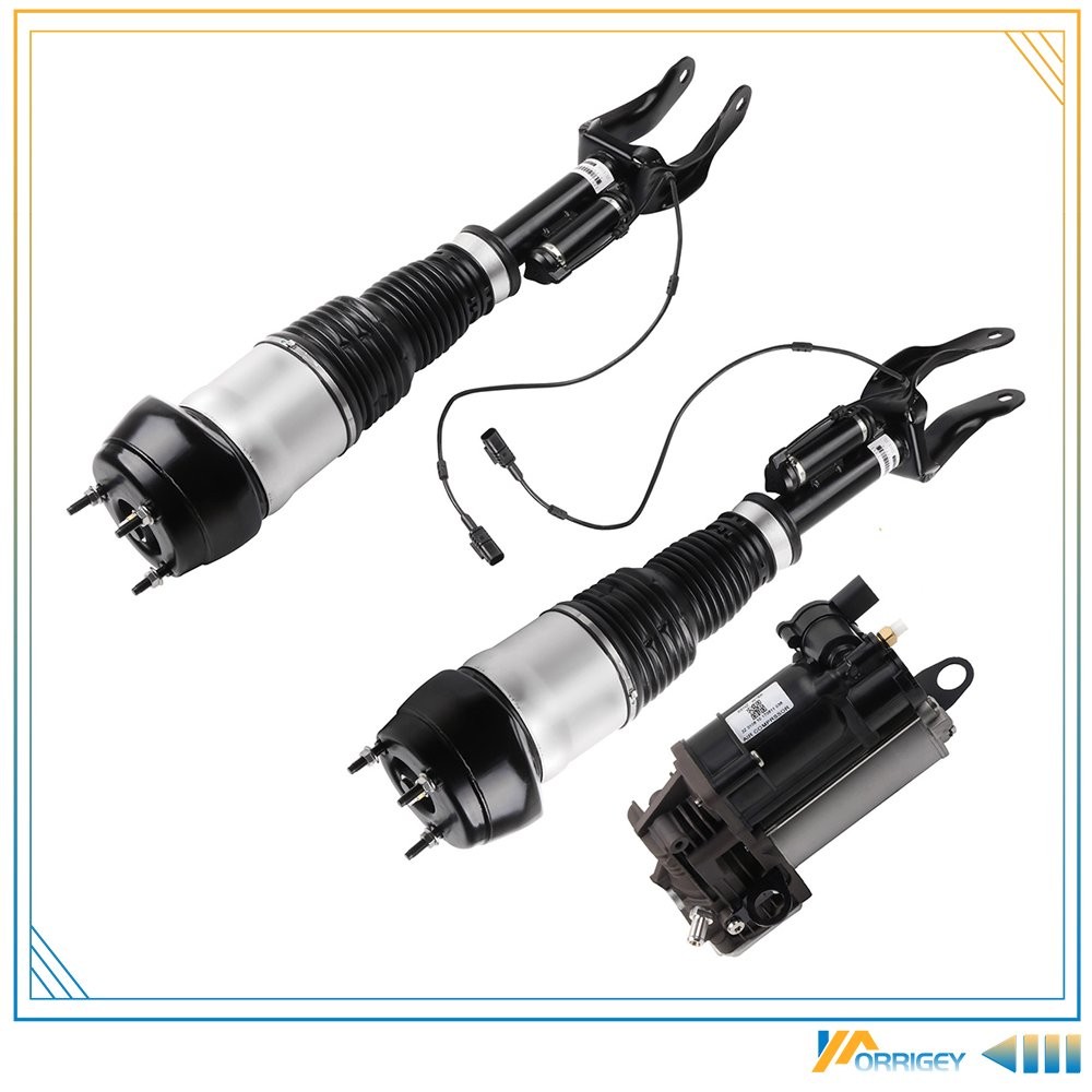 3x Air Suspension Strut +Air Compressor For Mercedes X166 W166 ML500 GL450