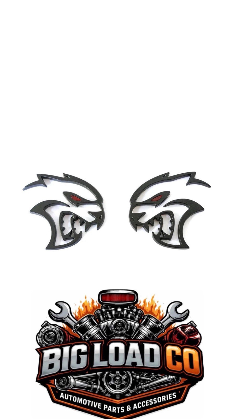 Mopar SRT Hellcat Redeye Fender Badge Emblem Pair Dodge Challenger 68394606AB