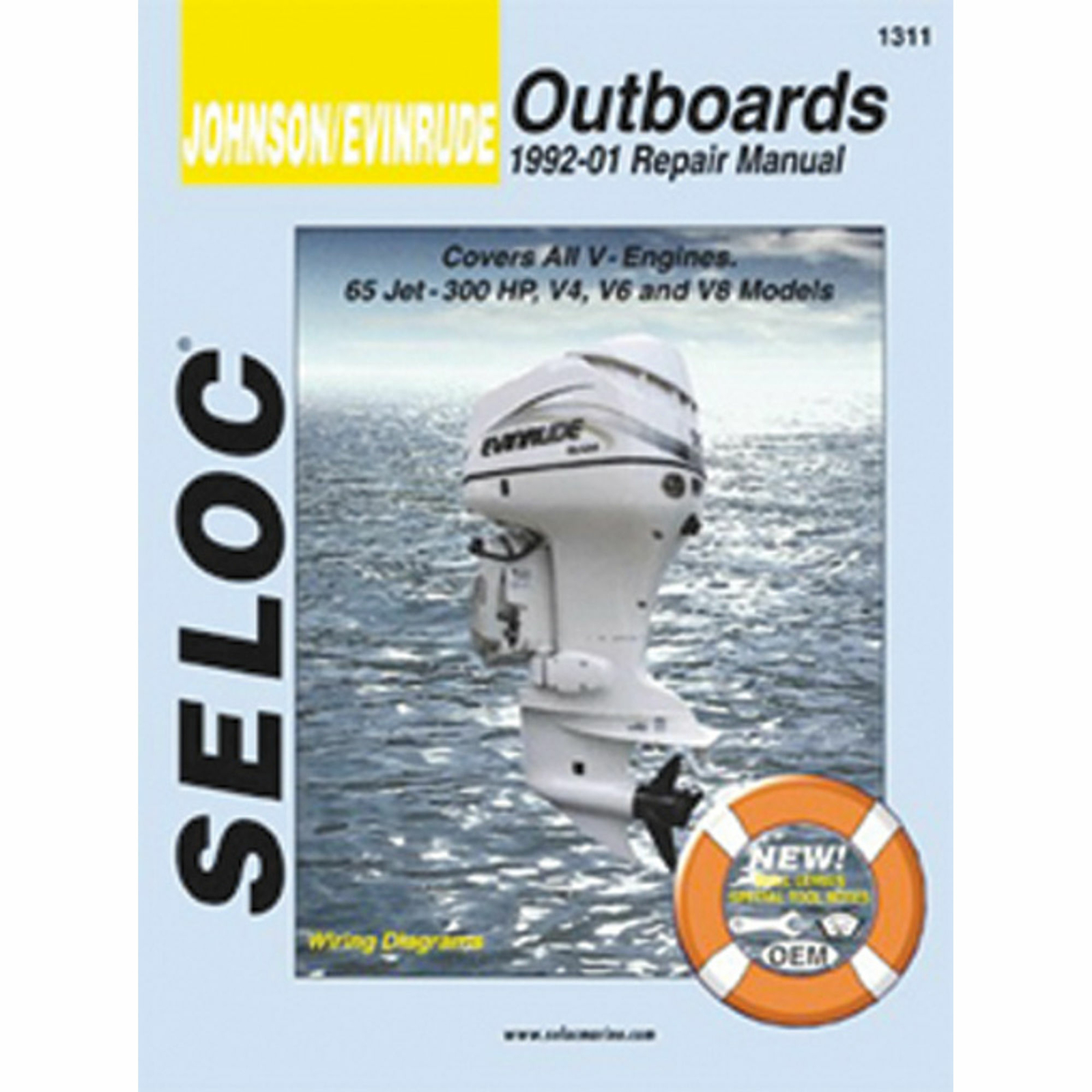 Seloc 18-01311 Marine Manual Johnson/Evinrude 1992-2001 Outboard V4 V6 V8 Seloc 18-01311 Marine Manual Johnson/Evinrude 1992-2001 Outboard V4 V6 V8