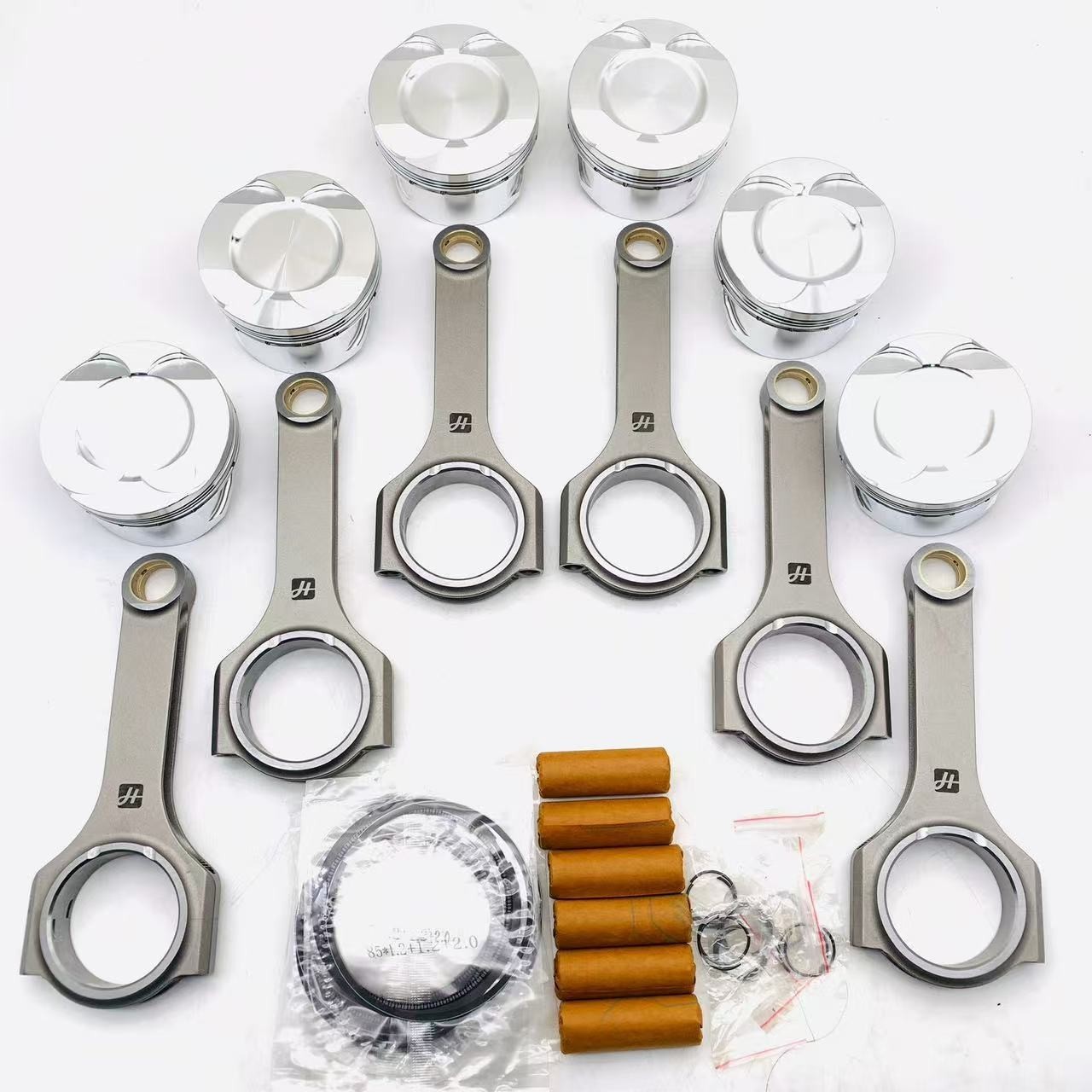 N52 Forged Pistons Forged Connecting Rods Kit For BMW N52B30 Z4 E64 E87 E90