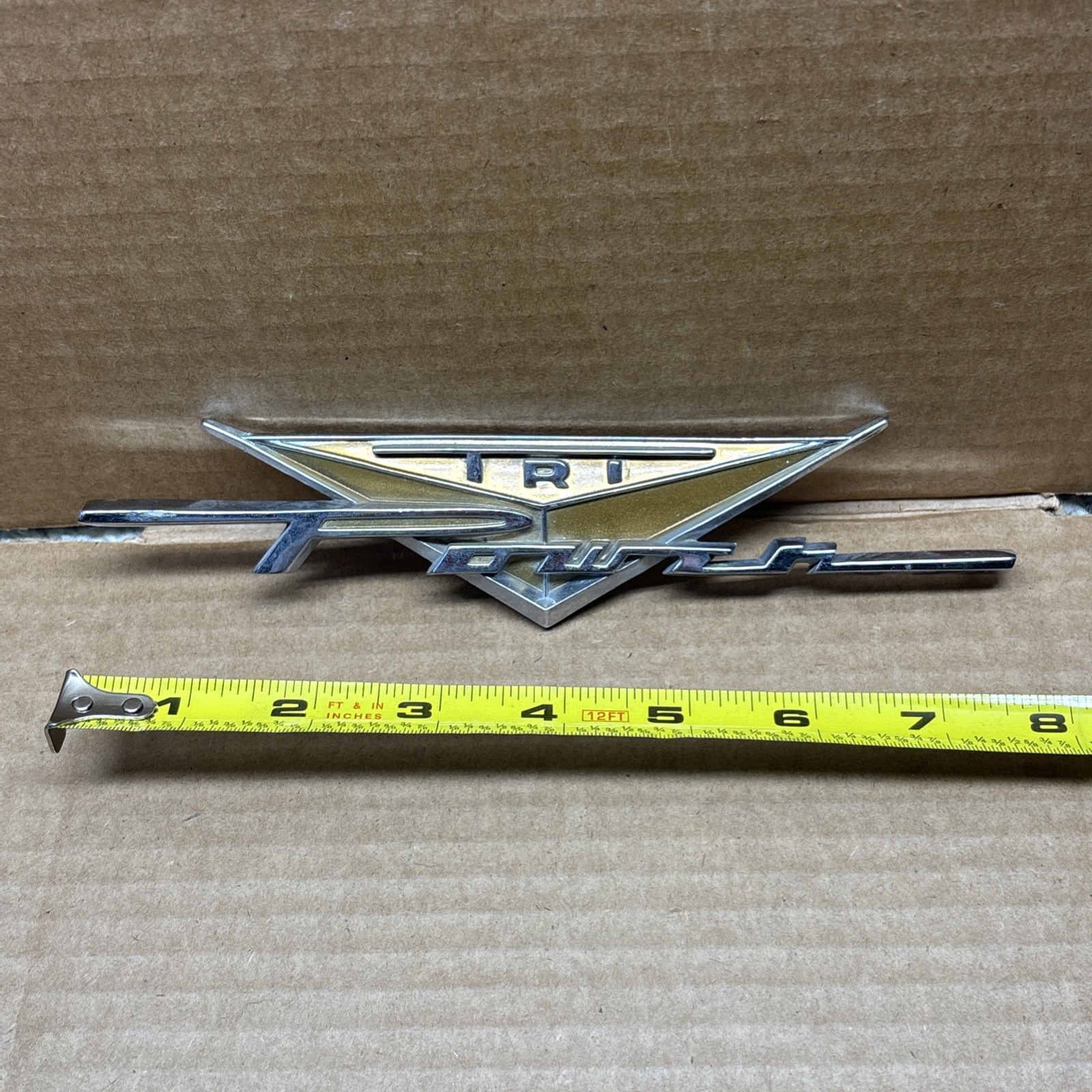 1959 Pontiac Bonneville Tri Power Fender Emblem 531852 OEM