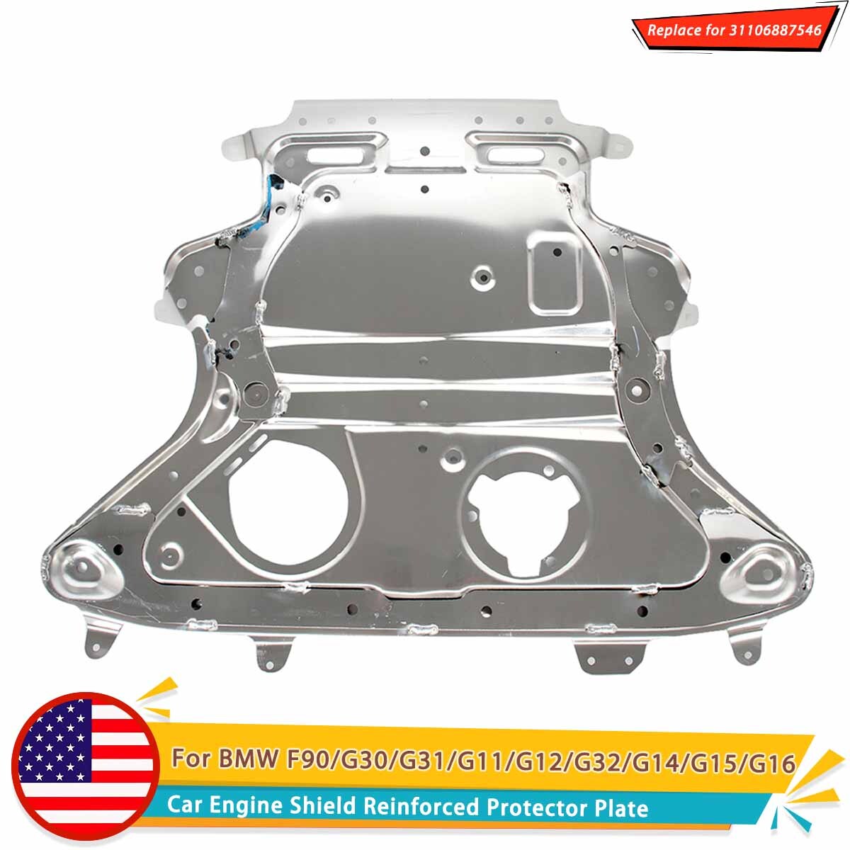 FOR 2017-2023 BMW 530i 540i 840i XDRIVE ENGINE SHIELD REINFORCED PROTECTOR PLATE FOR 2017-2023 BMW 530i 540i 840i XDRIVE ENGINE SHIELD REINFORCED PROTECTOR PLATE