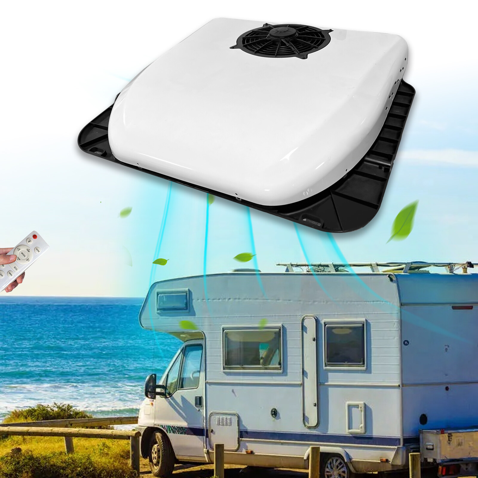 12V Super Thin Rooftop Air Conditioner For RV Trailer Truck Cooling AC Unit