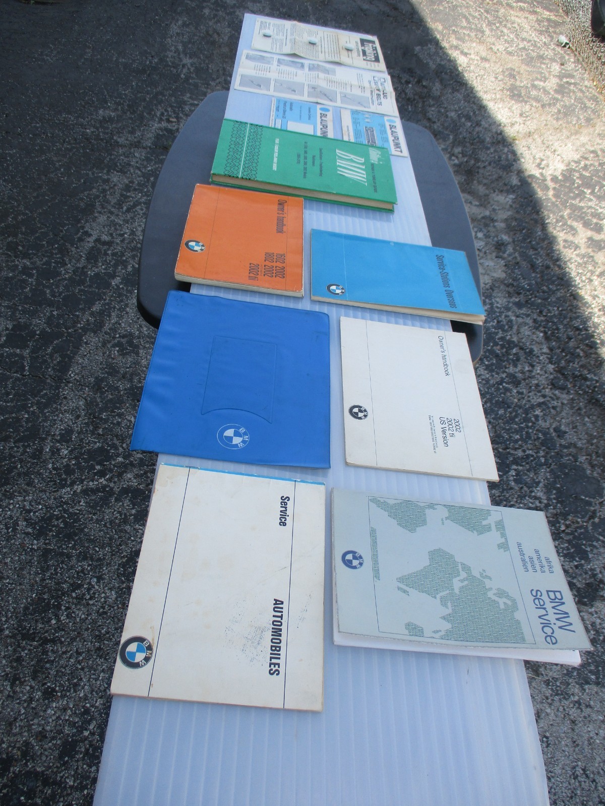 BMW 2002 tii Owner's Handbook - Complete Original Manuals Set with Folder