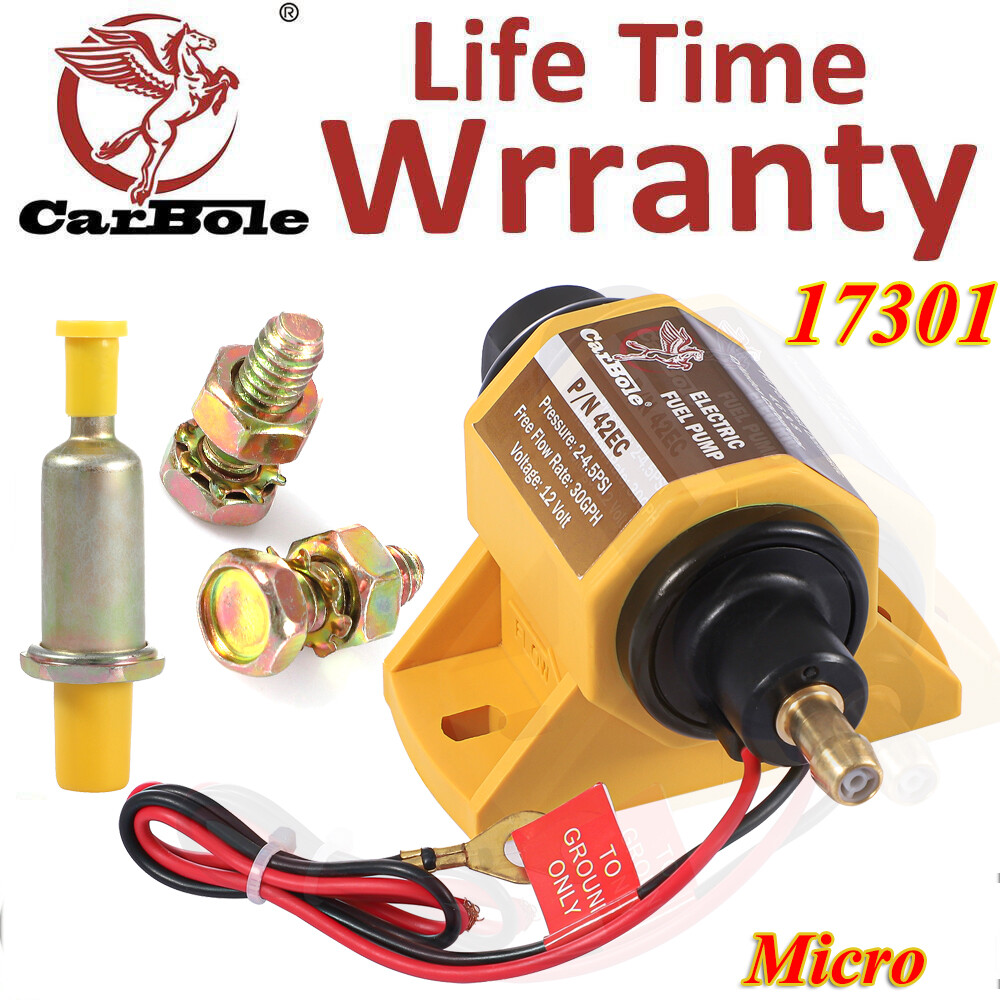 17301 For Edelbrock Micro In-Line Electric Fuel Pump 38 GPH 7 PSI Max Gas/E85 US