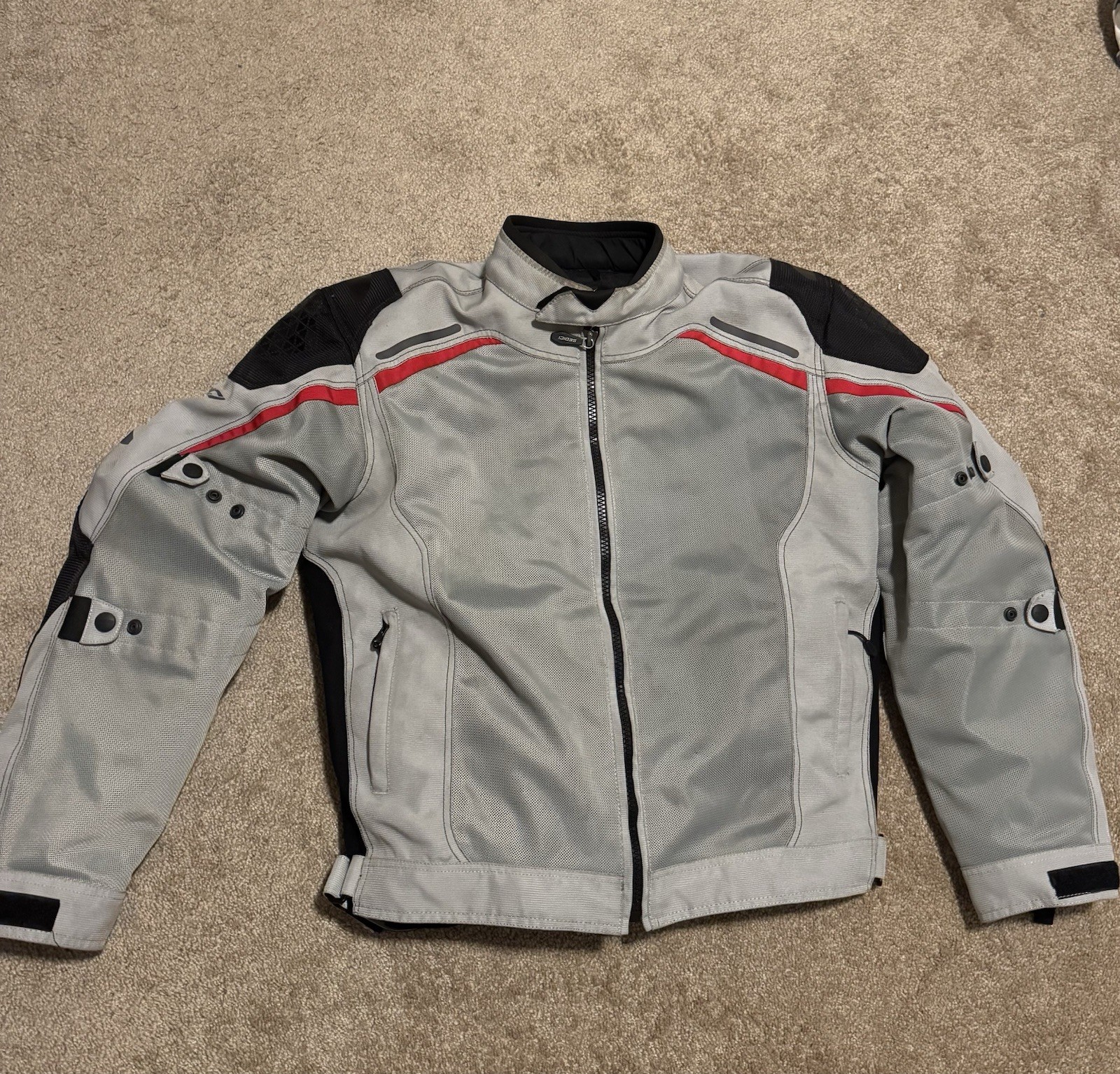 Gray Sedici Mesh Mens Motorcycle Jacket size 2XL