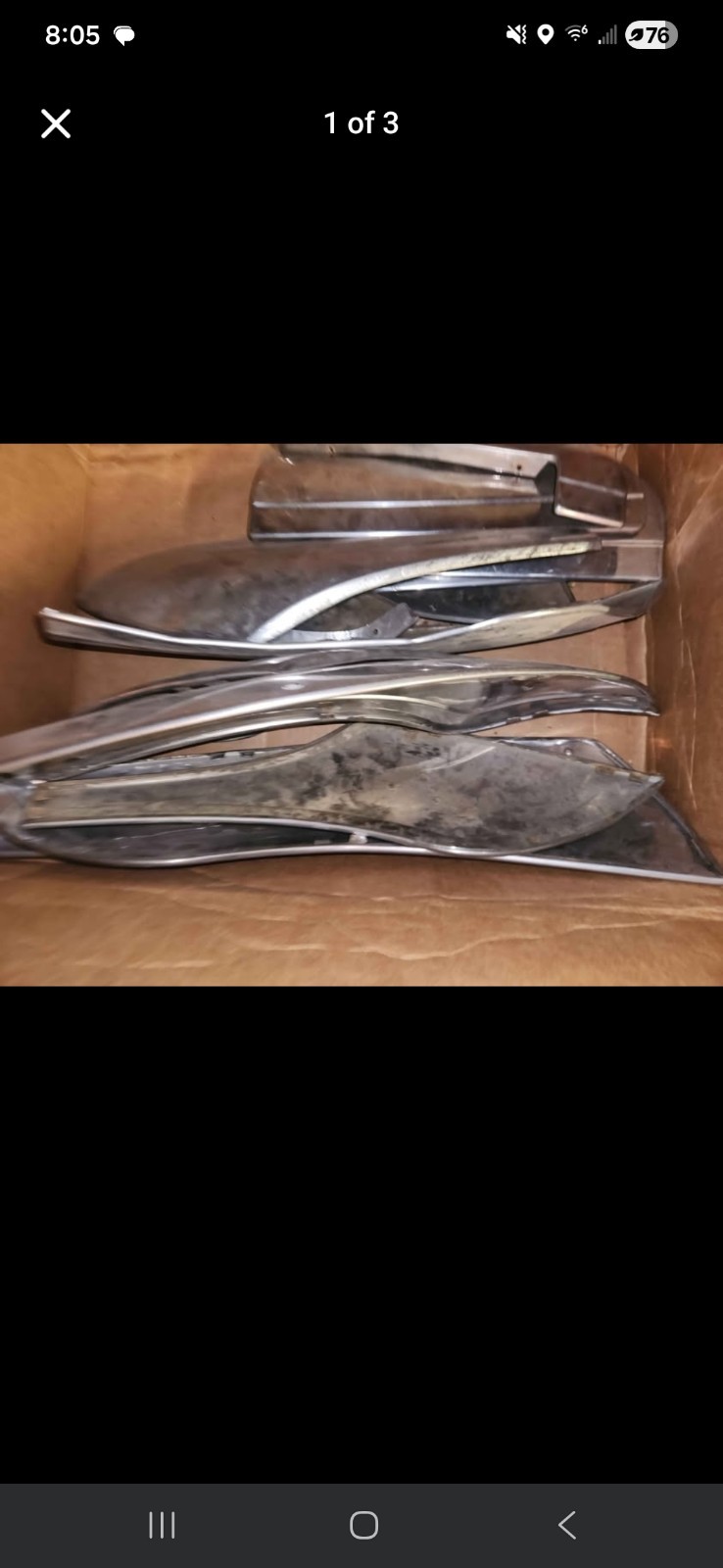 Vintage OEM Stainless Steel Automotive Trim Molding Lot – Mixed Pieces – Unknown
