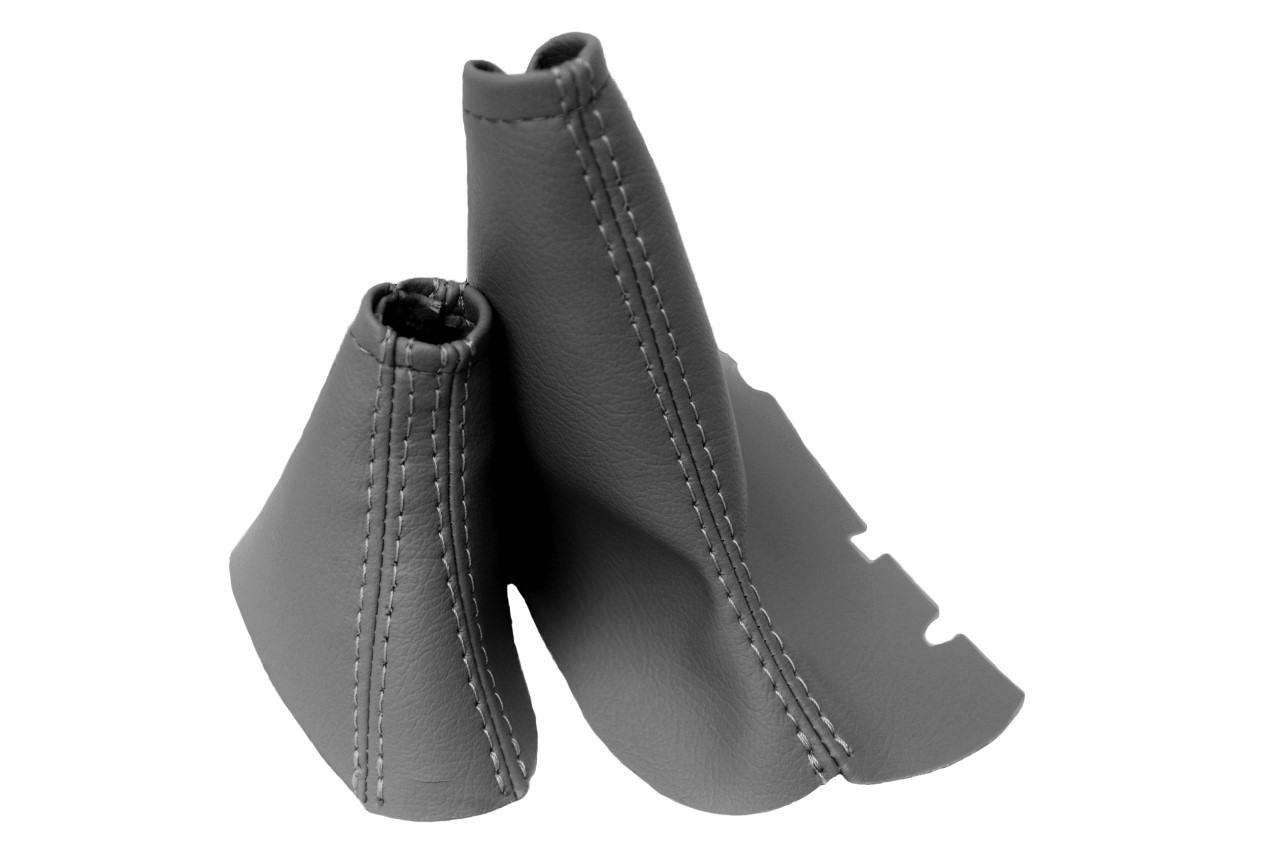 Automatic & E Brake Boot Faux Leather Fits Volvo S60 S80 V70 XC70 01-05 Gray