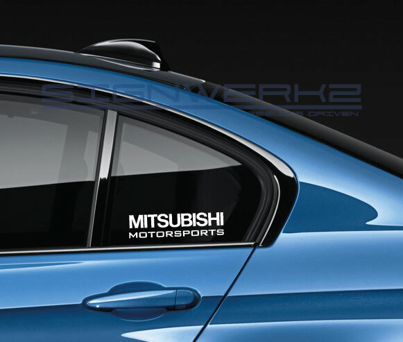 For Mitsubishi Motorsports Decal Sticker logo new Pair