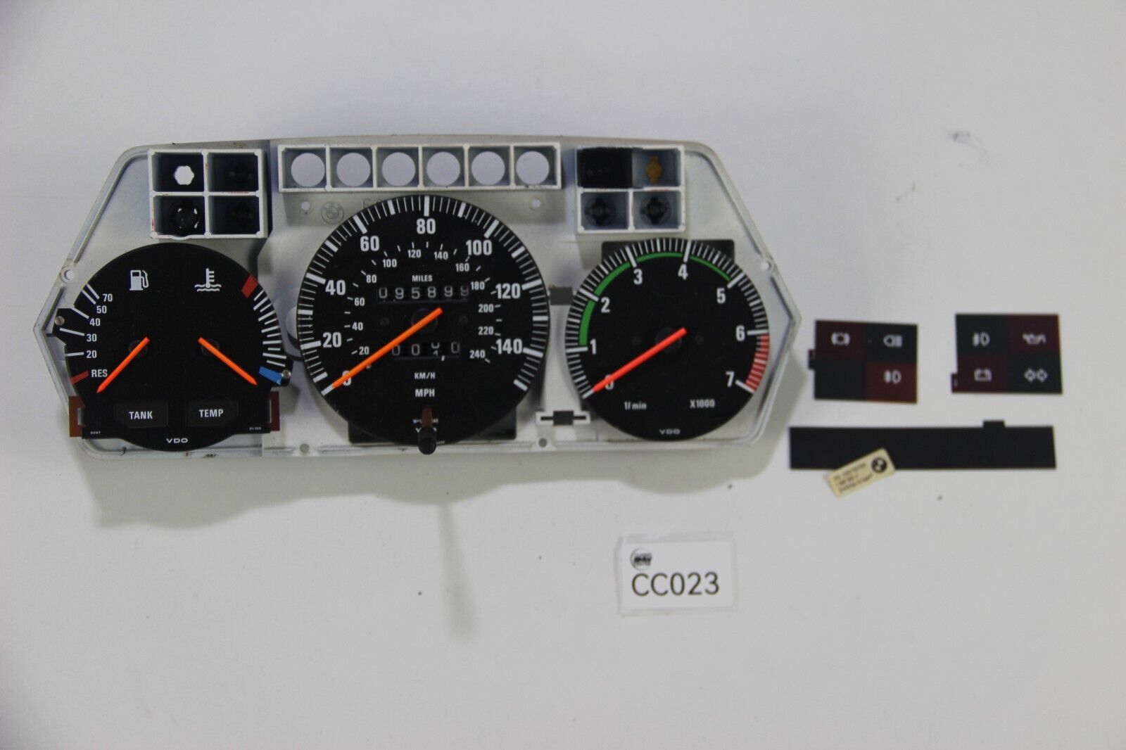 Original BMW E24 Instrument Cluster Items Dzm Fuel Gauge Tacho 1368372
