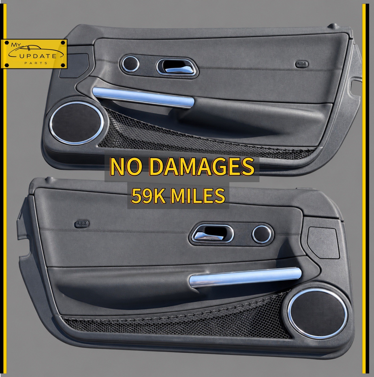 04-08 Chrysler Crossfire BLACK Interior Door Panel Driver Passenger Side Handle