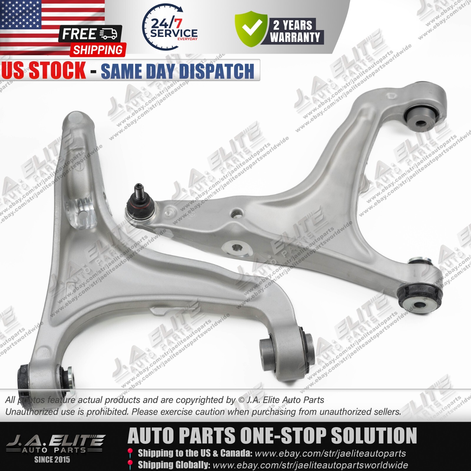 2pcs Front Left & Right Lower Control Arm fit Maserati Levante (2017+)