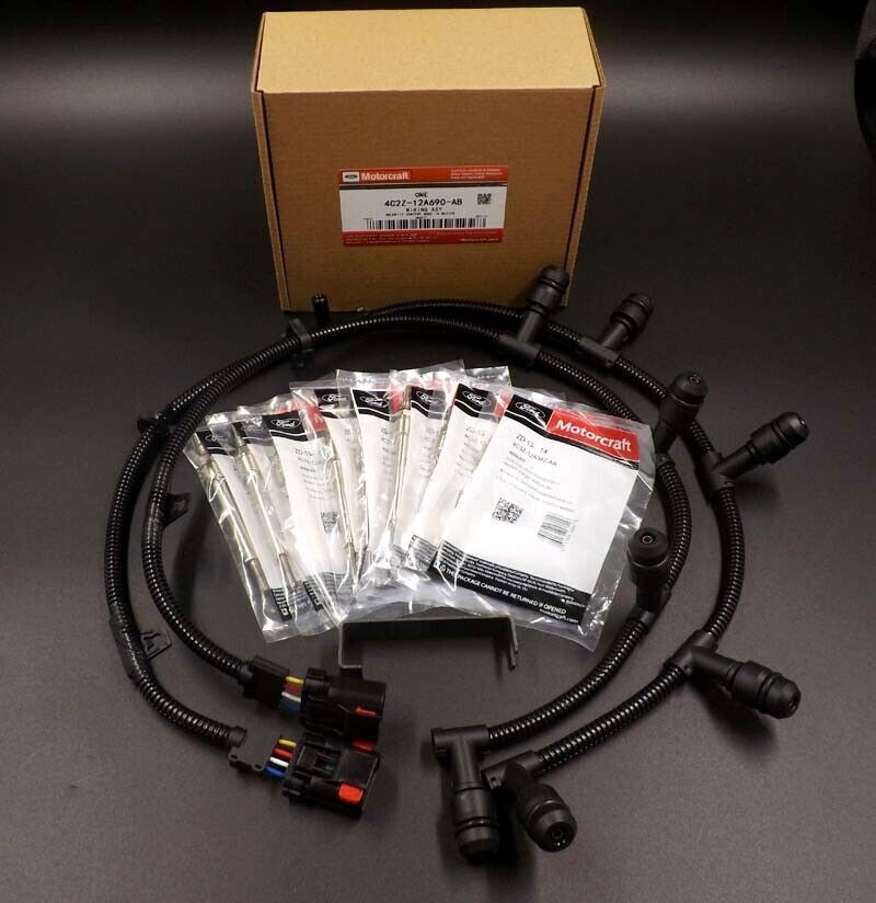 New Motorcraft ZD13 Glow Plug & Harness Kit For 04-10 Ford F250 6.0L Powerstroke