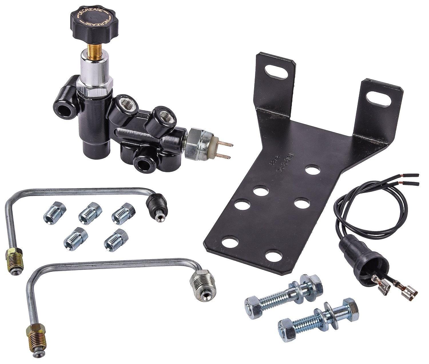 JEGS Adjustable Brake Proportioning Valve Kit with Mounting Bracket and Brake