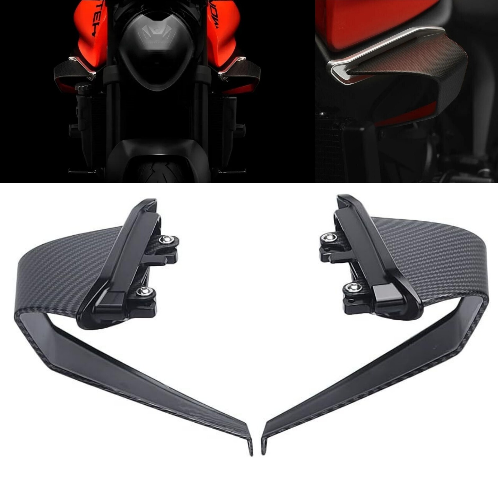 For DUCATI Monster 937 SP 2021 Motorcycle Spoiler Aero Side Wings Carbon Fiber