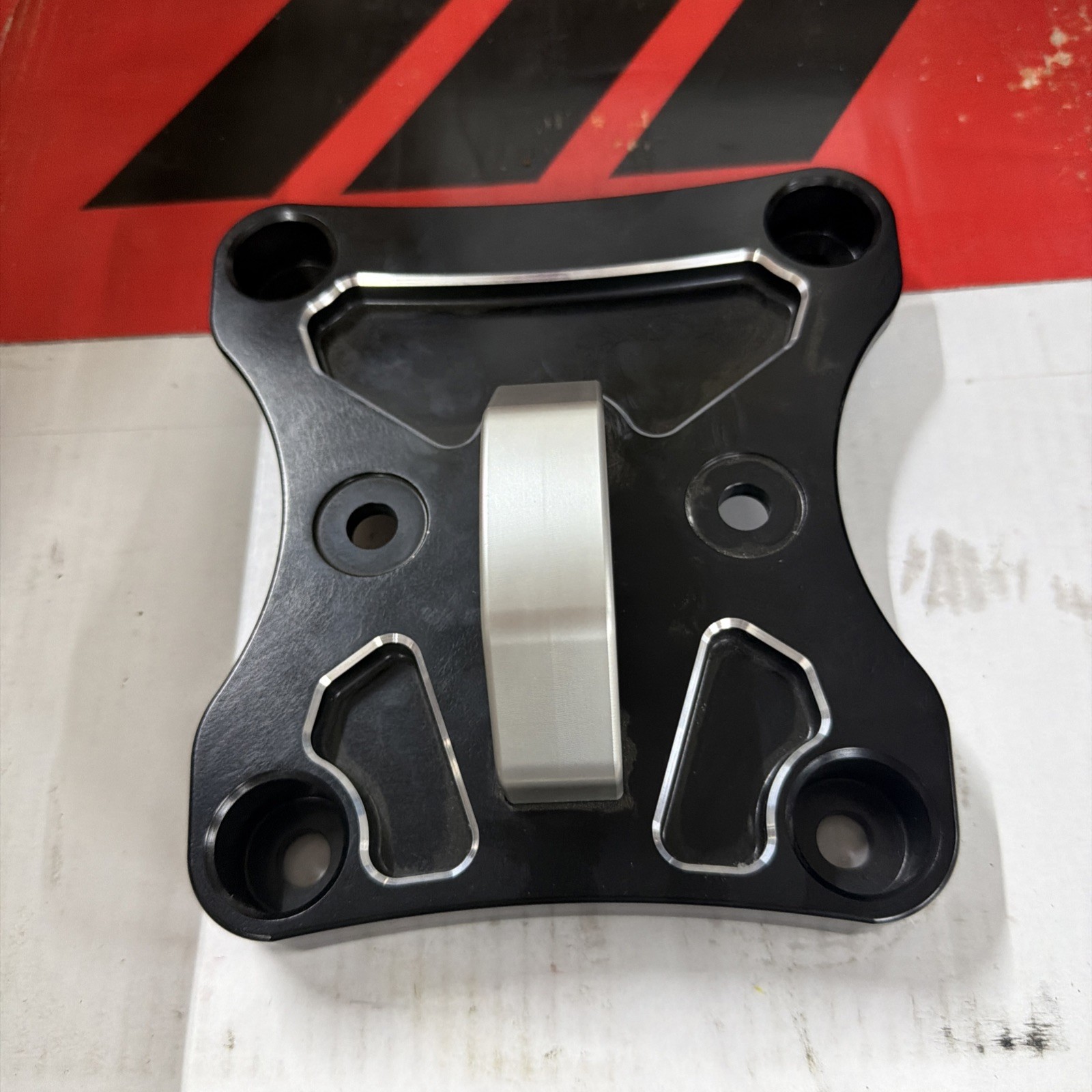 New 2017-2027 Can-Am Maverick X3 Black Pull Plate with Silver Hook