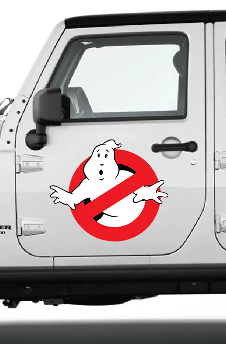 Ghostbusters CLING - 2 waterproof/UVproof Removal cling decals for your Vehicle