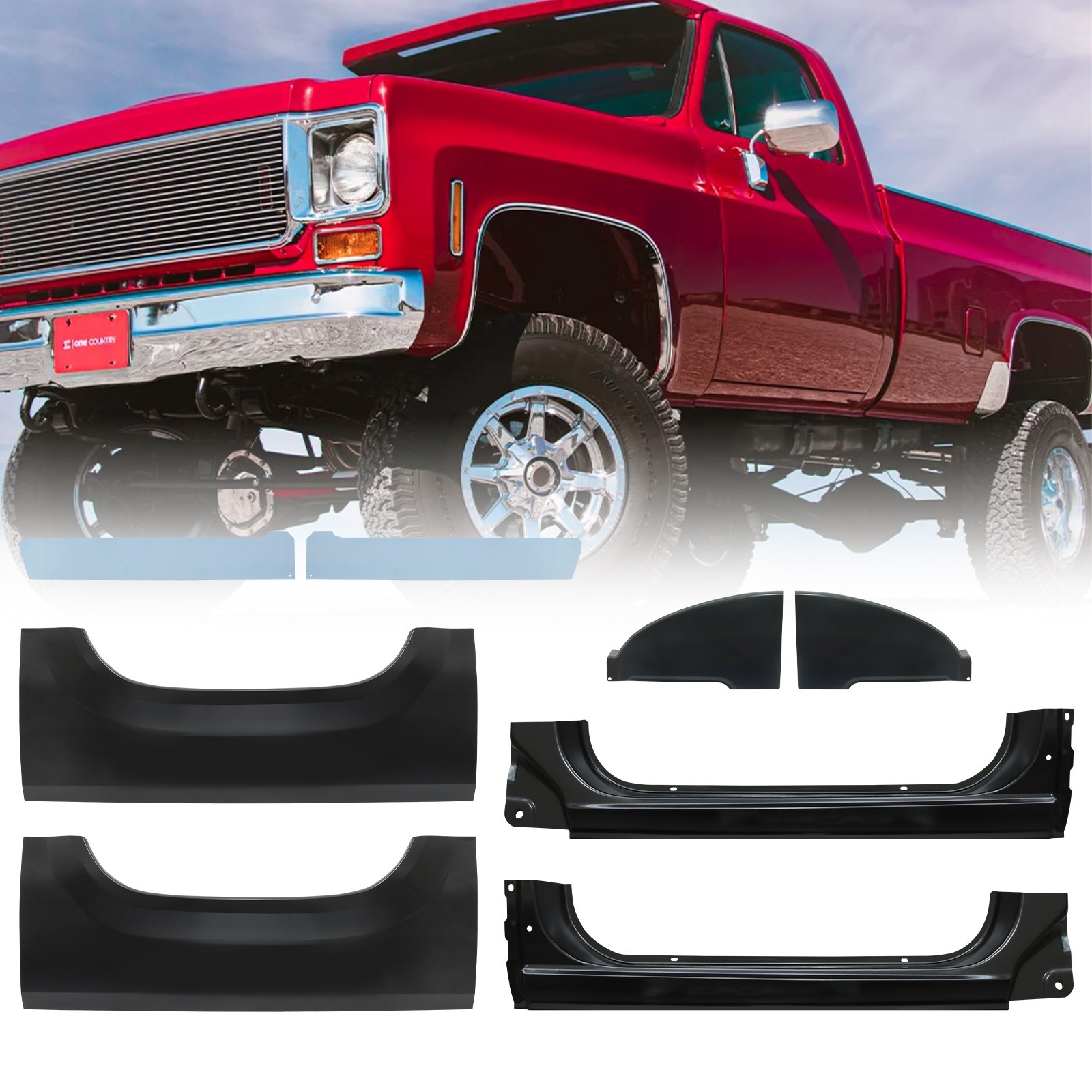 Inner&Outer Rocker Panel Cab Corner Wheel Arch For 1973-1987 Chevy GMC CK Pickup
