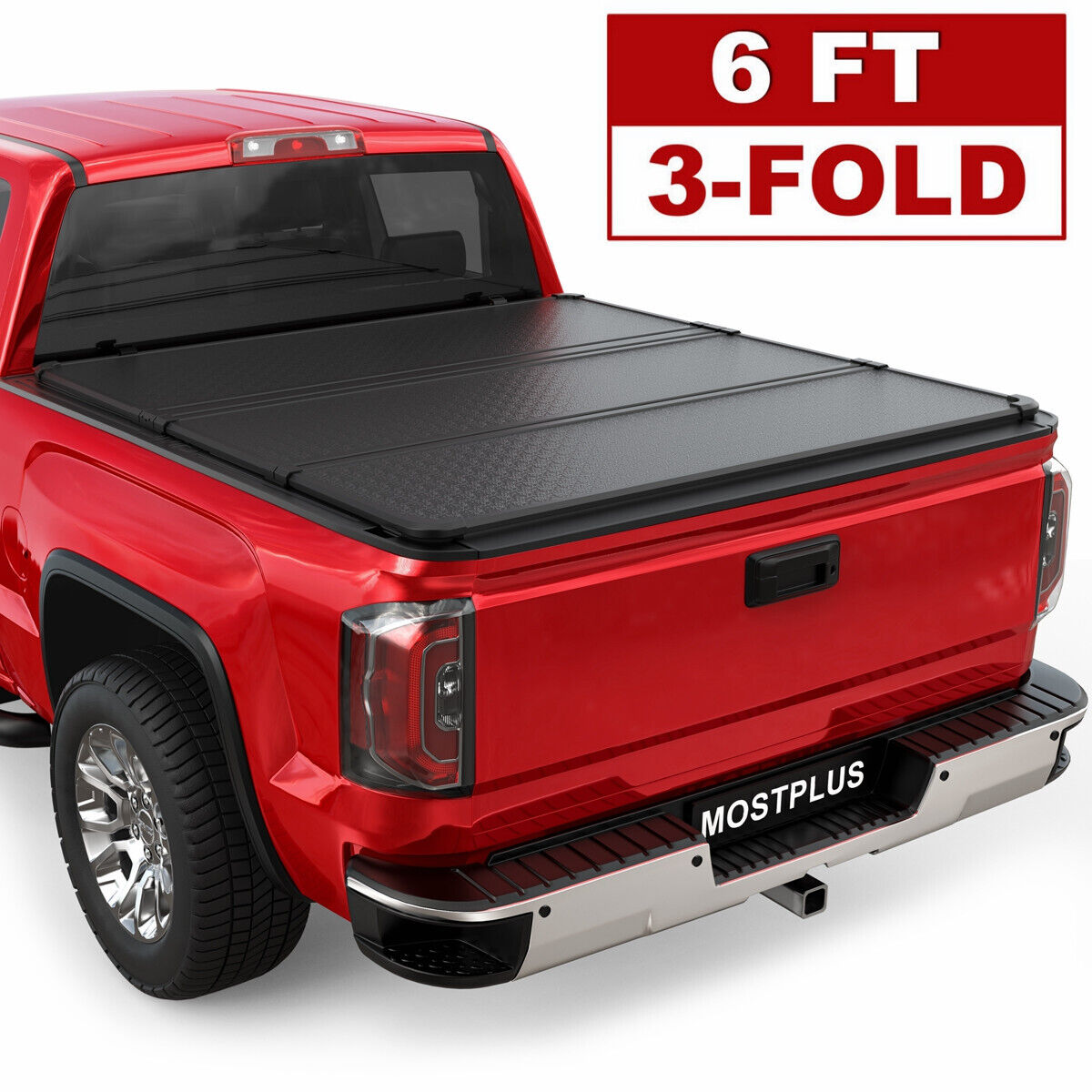 6FT Tri-Fold Hard Bed Tonneau Cover For 2015-2024 Chevy Colorado GMC Canyon