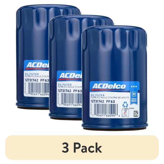 3 pack ACDelco PF63 Original Equipment Engine Oil Filter