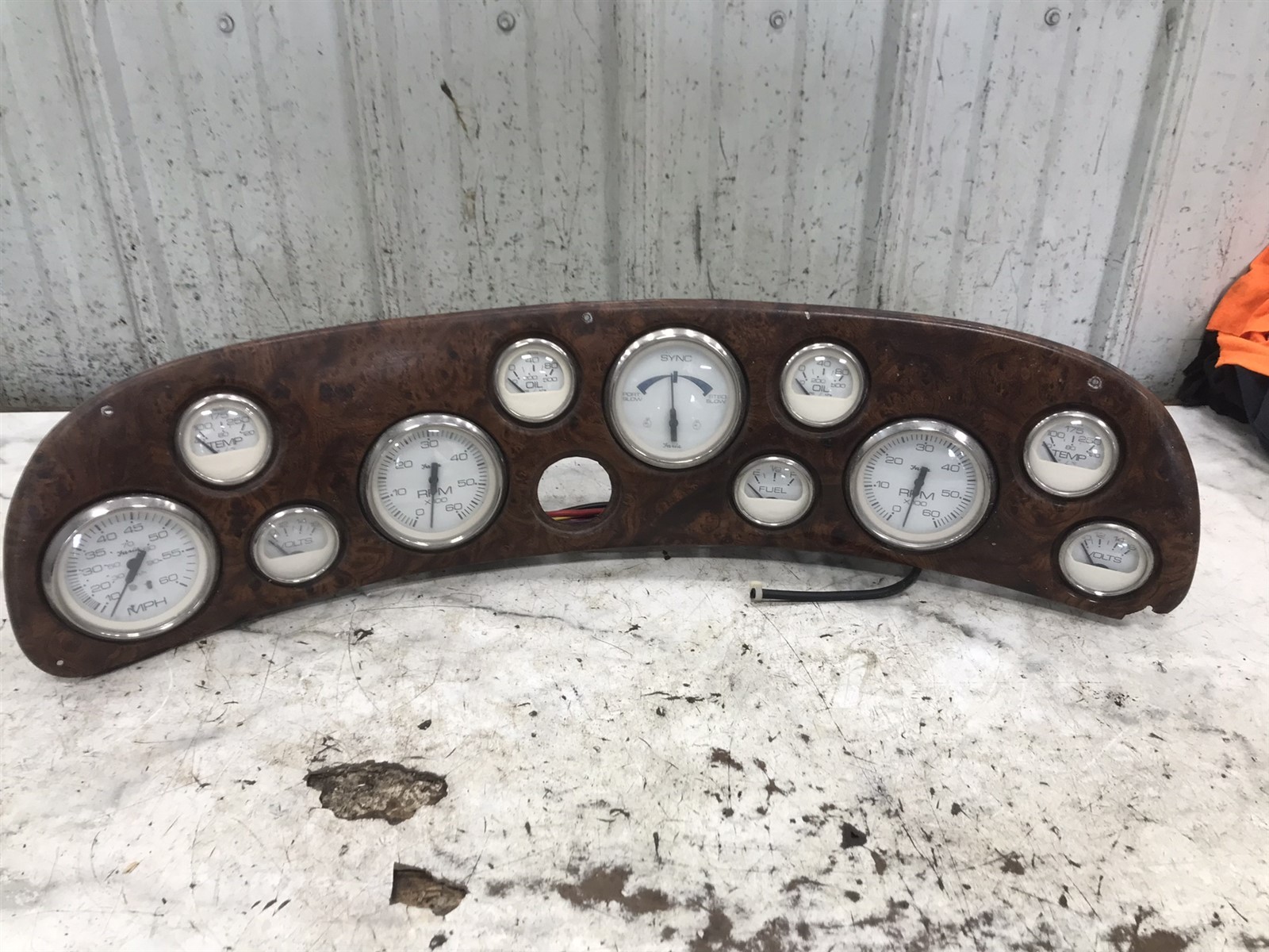 96 Larson 310 Cabrio Boat dash panel board gauges speedometer tachometer