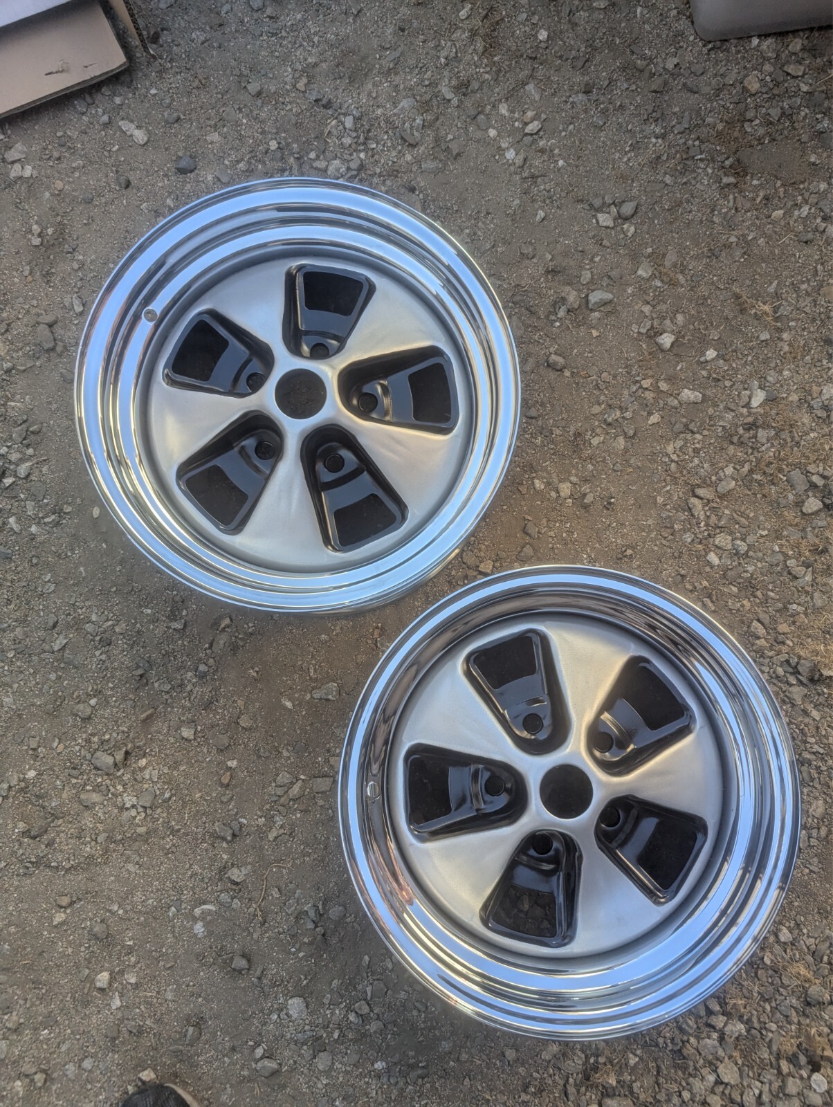PAIR  New 14x6 Steel Style Cougar Wheel Vintiques 5 on 4.5\