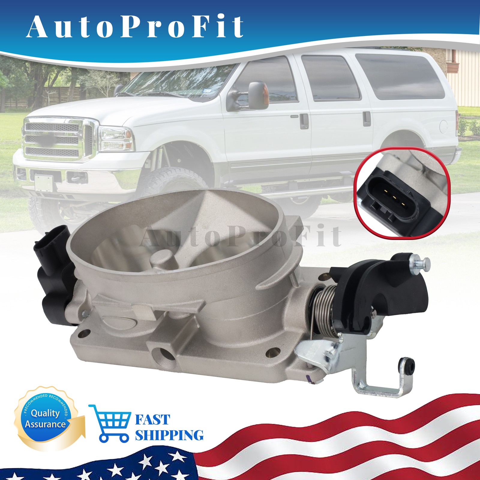 NEW Fuel Injection Throttle Body For Ford F-350 Super Duty 6.8L 2000-2004 US