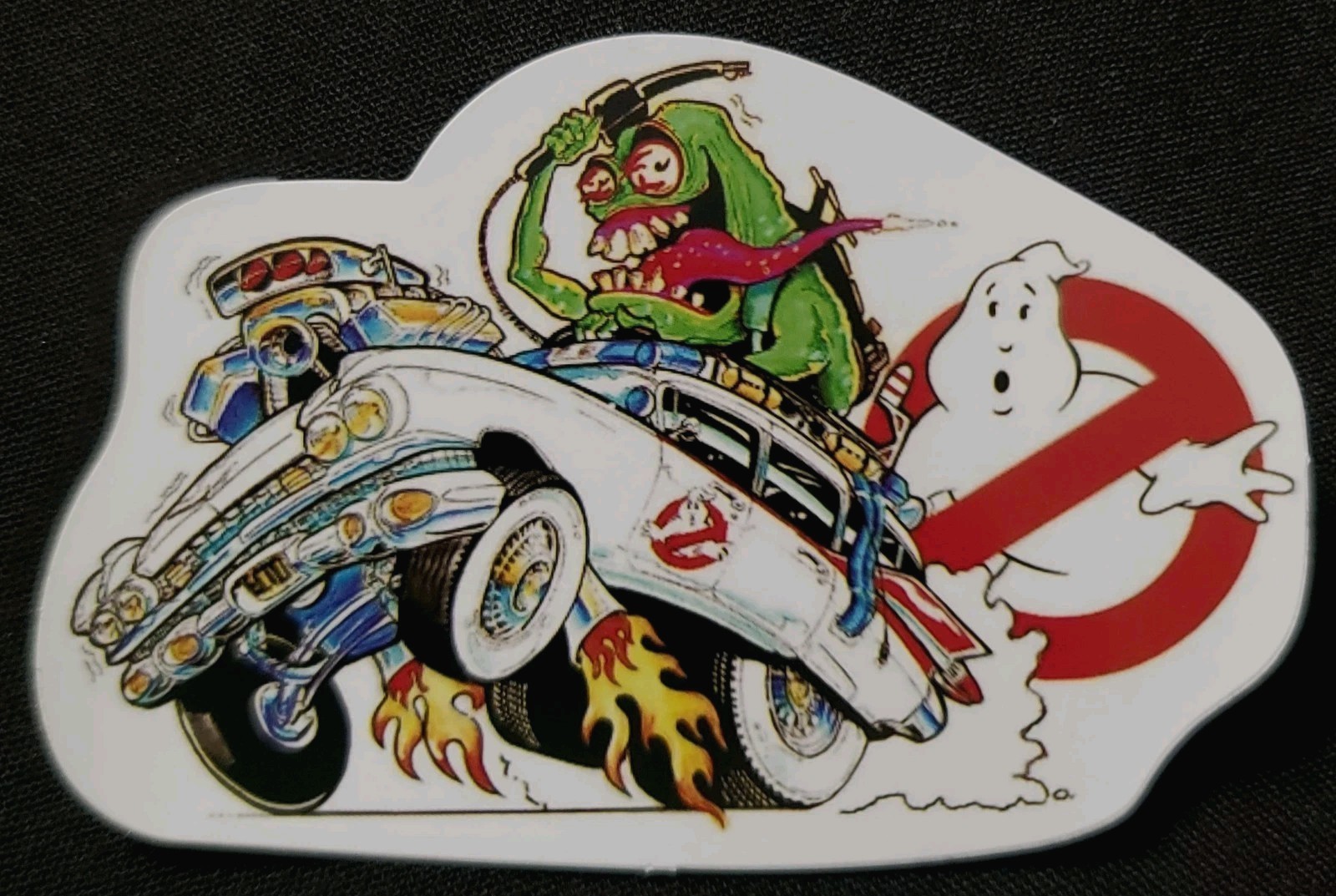 HOT ROD STICKER “GHOSTBUSTERS 1959 ORIGINAL CADILLAC” 4“ X 2 3/4“ GLOSSY