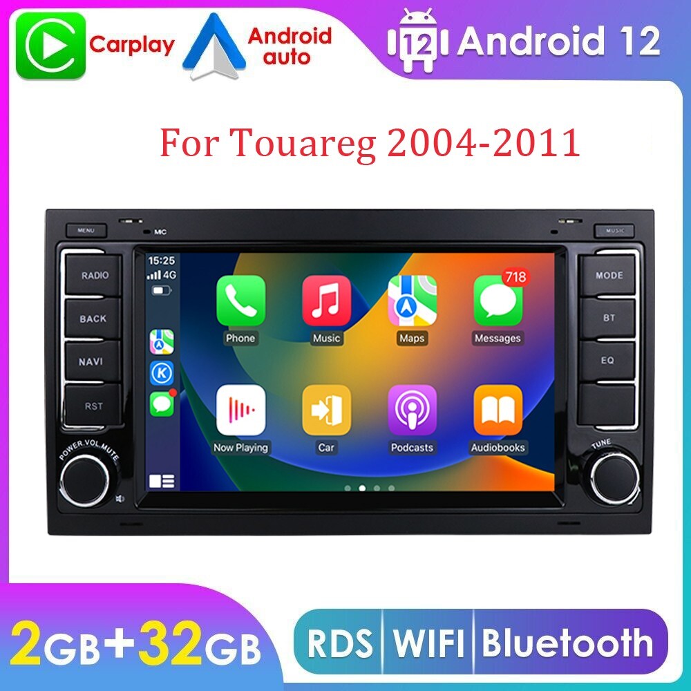 Android 13 Apple Carplay WIFI GPS Navi Car Stereo Radio For VW Touareg 2004-2011