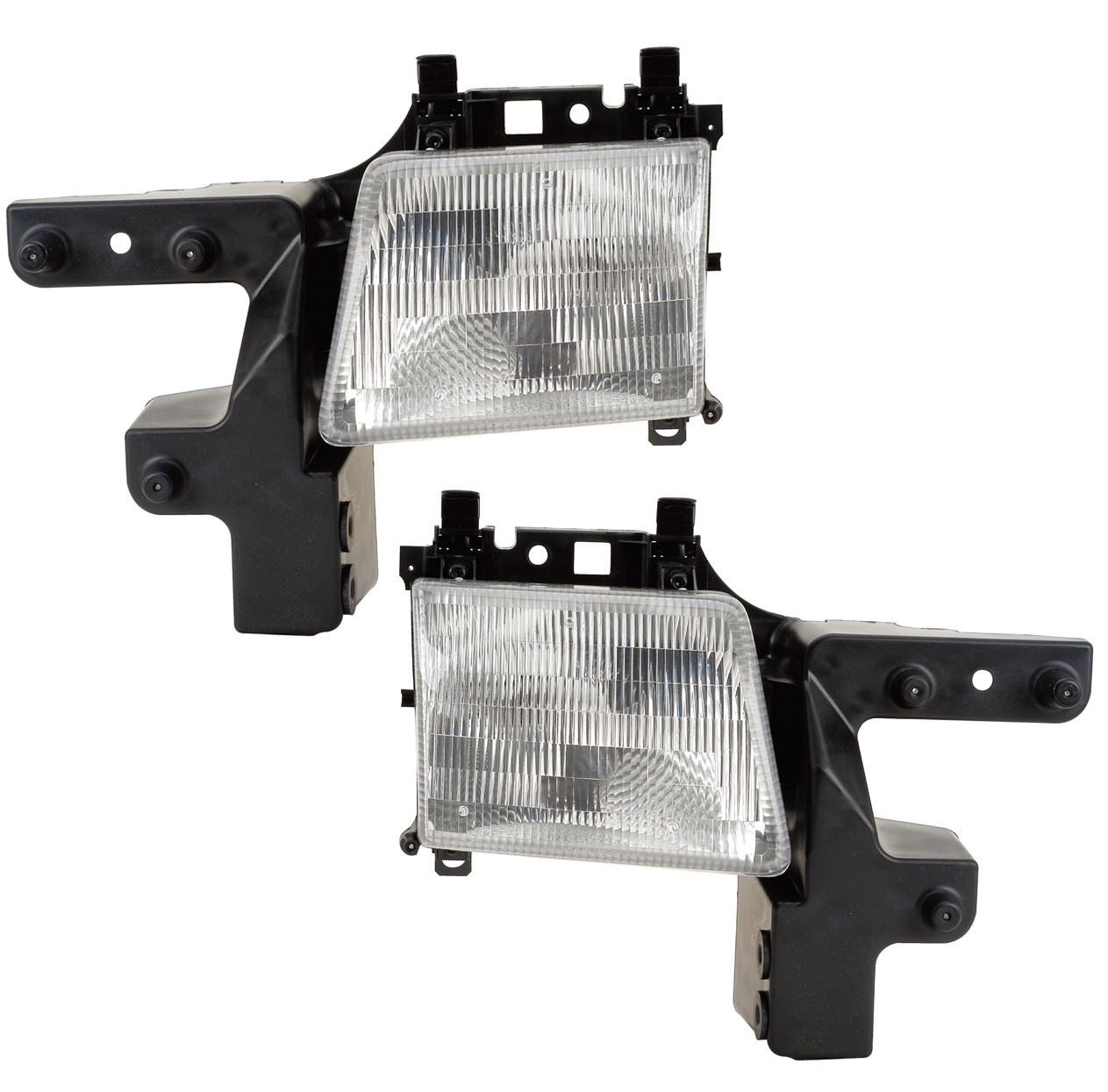 Headlights Front Lamps Pair Set for 98-03 Dodge Van Left & Right