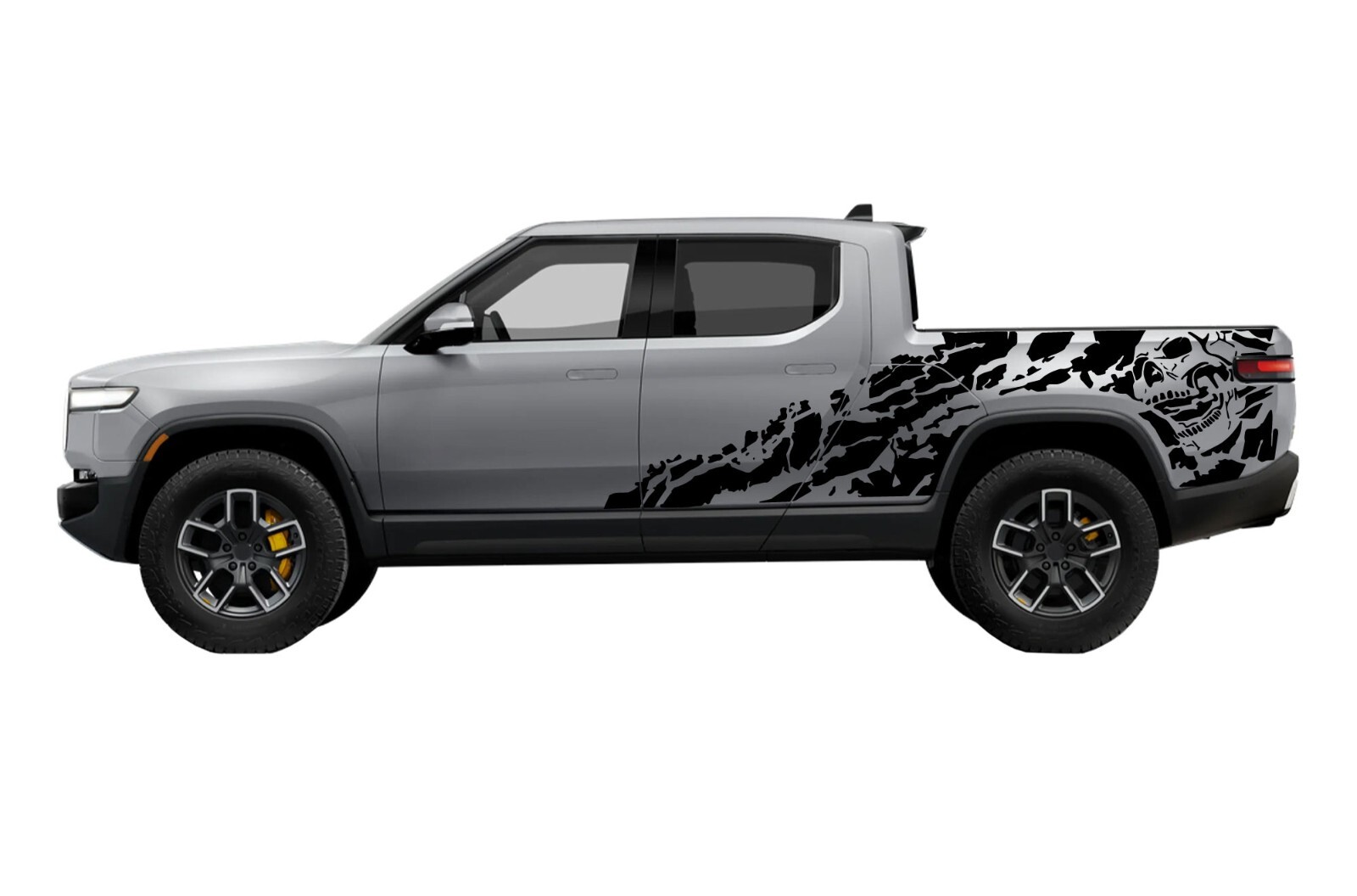 Nightmare skeleton decal stickers graphic design kit vinyl skull for Rivian R1T