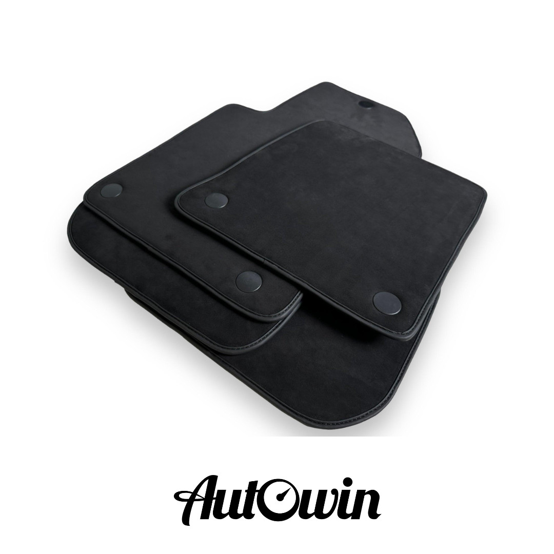 AutoWin Brand Black Alcantara Floor Mats for Ferrari 612 Scaglietti (2005-2011)