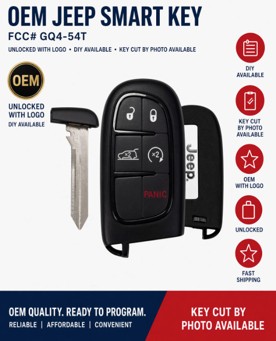 OEM Jeep Cherokee 2014-2023 Smart Key Fob GQ4-54T Unlocked