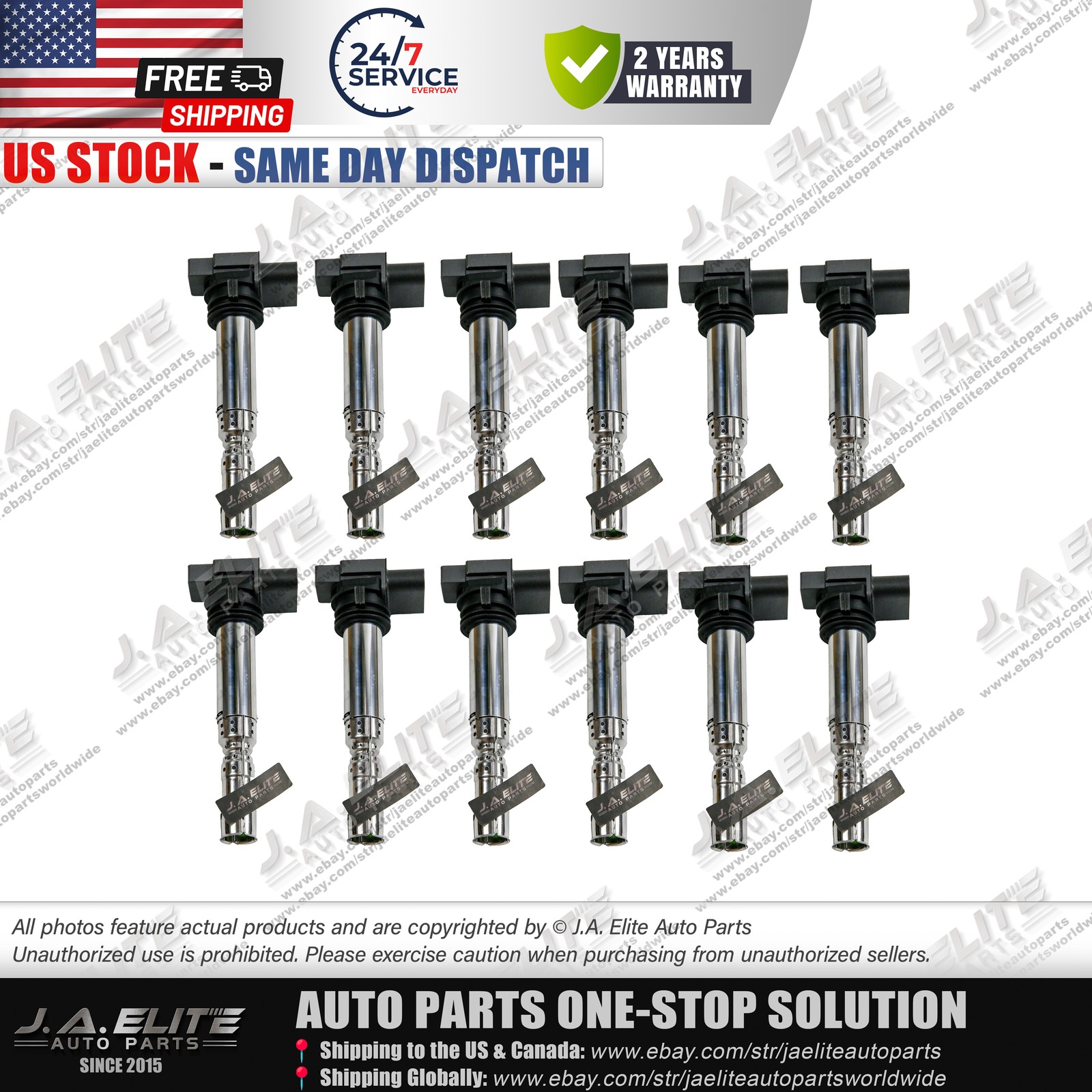 12pcs Ignition Coils fit Bentley Continental GT Flying Spur 2004+ 6.0 07C905715A