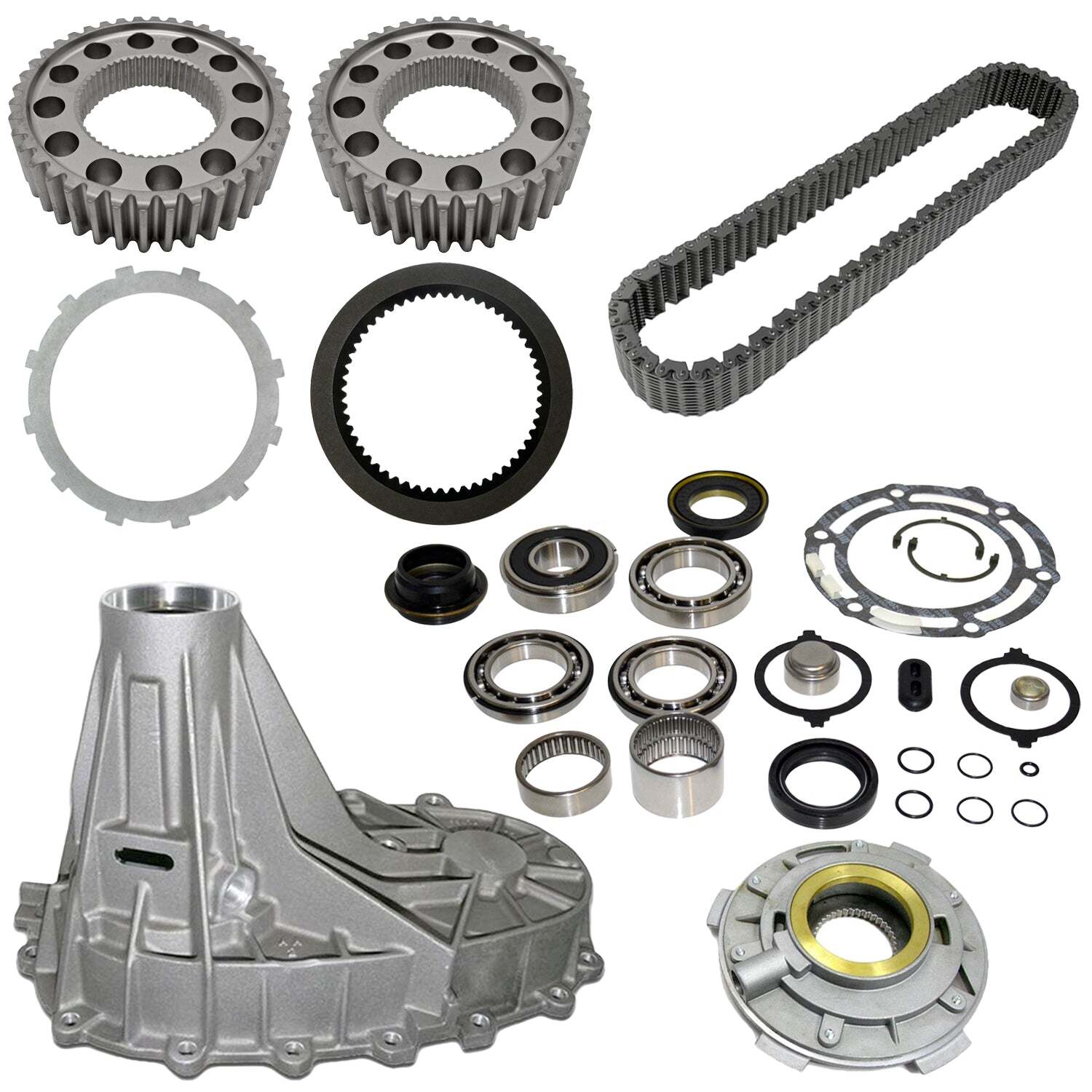 NP246 GM 246 Transfer Case Half Rebuild Kit Chain Pump Sprocket Clutches Steels