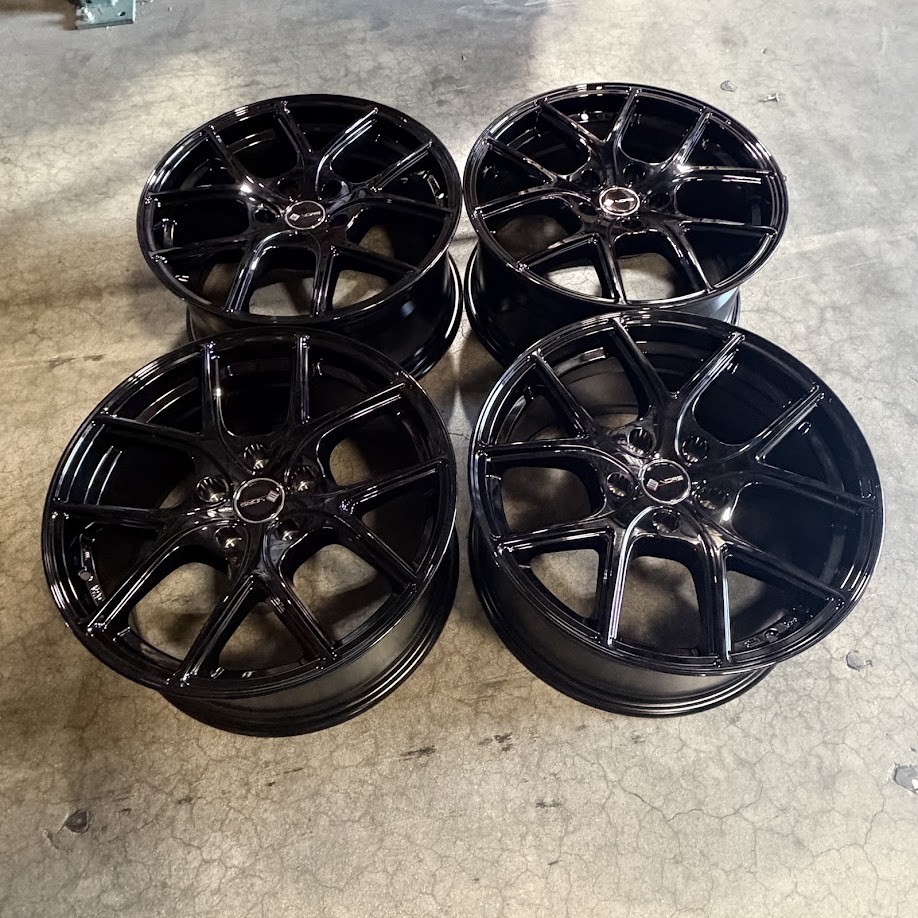 Used 17x8/17x9 Vors TR88 5x114.3 35/30 73.1 Black Wheels set-4