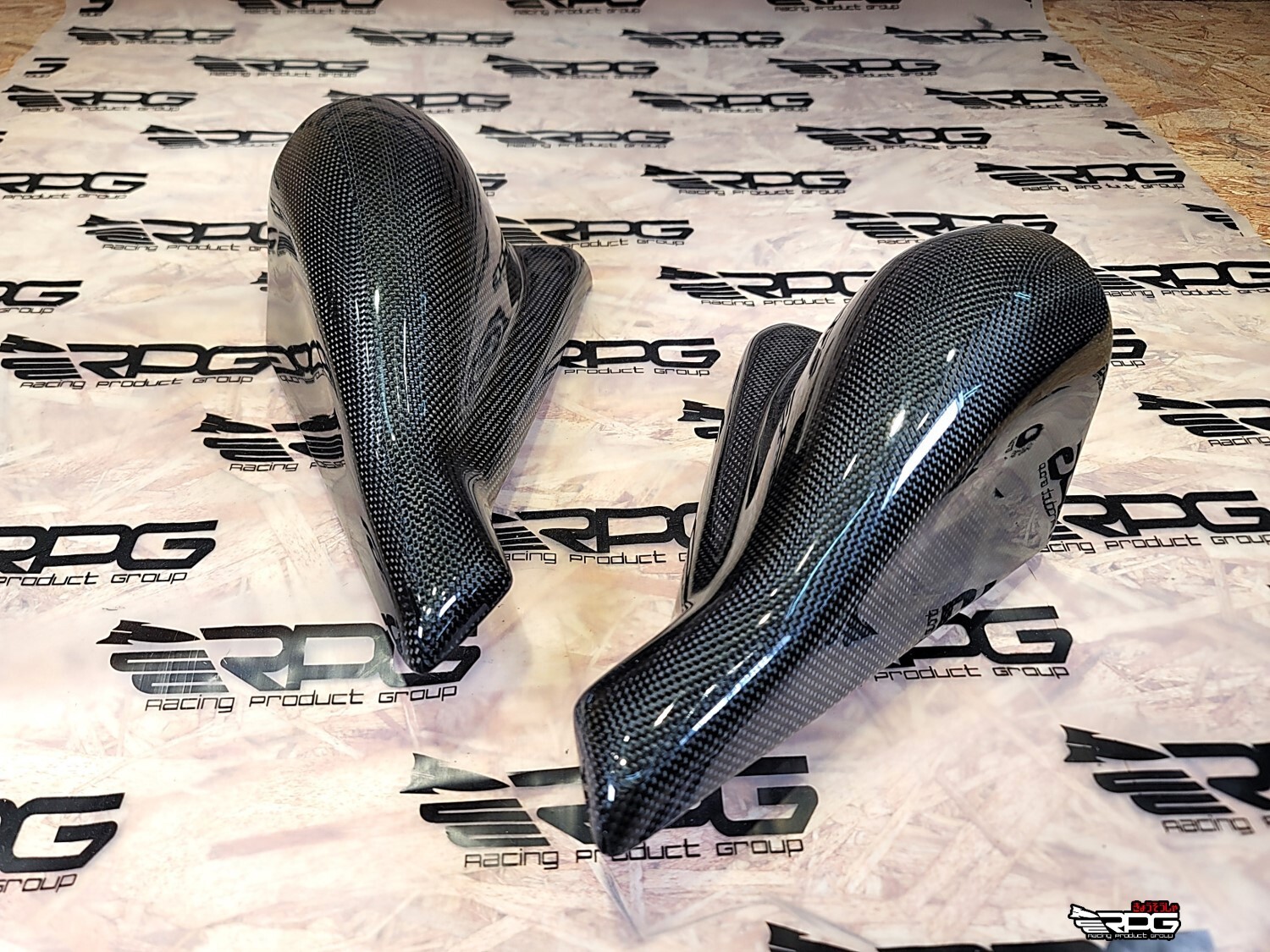 RPG WRC S7 Plain Carbon Mirrors for 02-07 Subaru Impreza GD WRX STi GDA GDB GDF