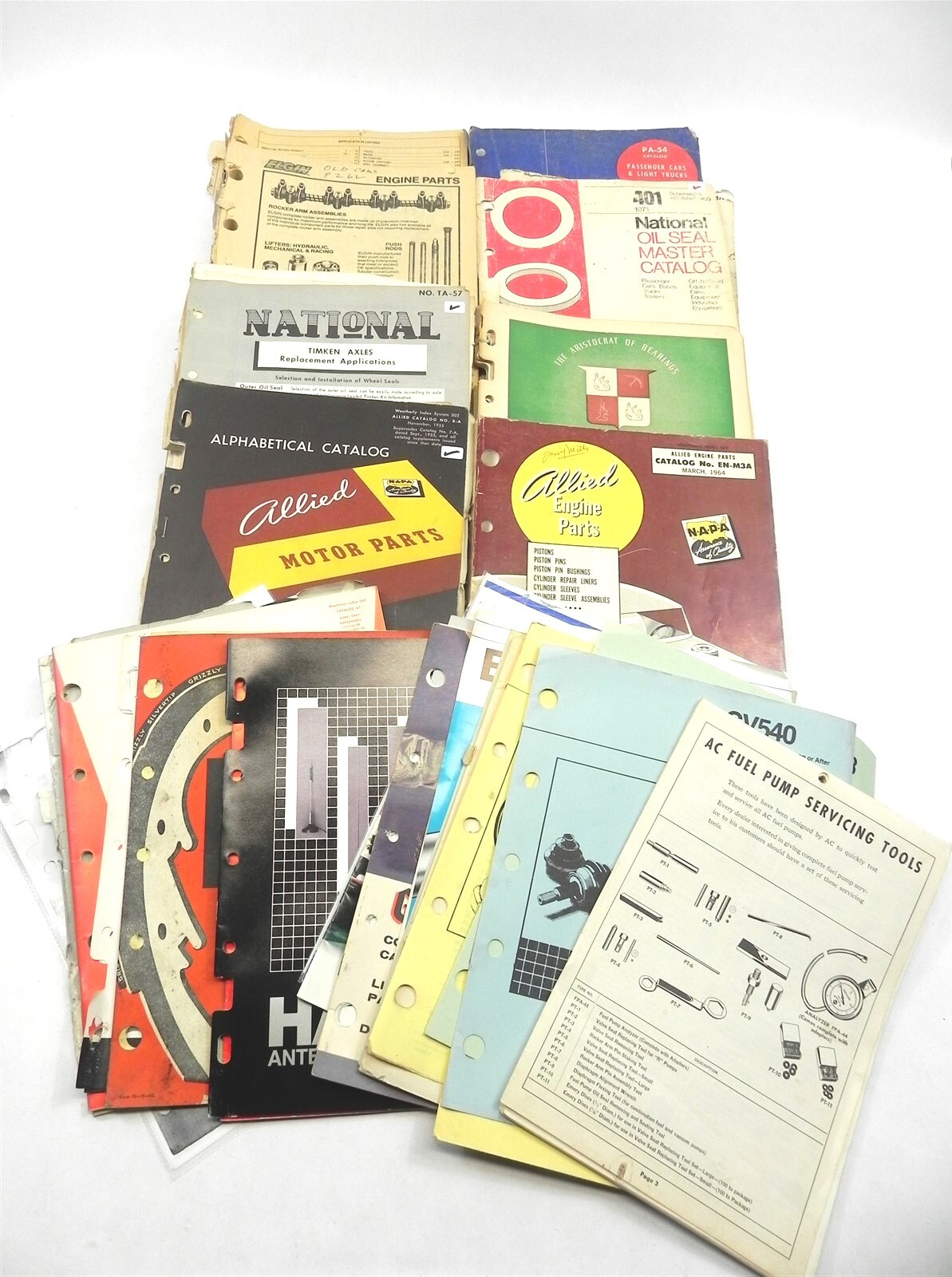 VINTAGE 1960'S-1980'S USED PARTS CATALOG LOT AC FUEL NATIONAL NAPA BCA AND MORE