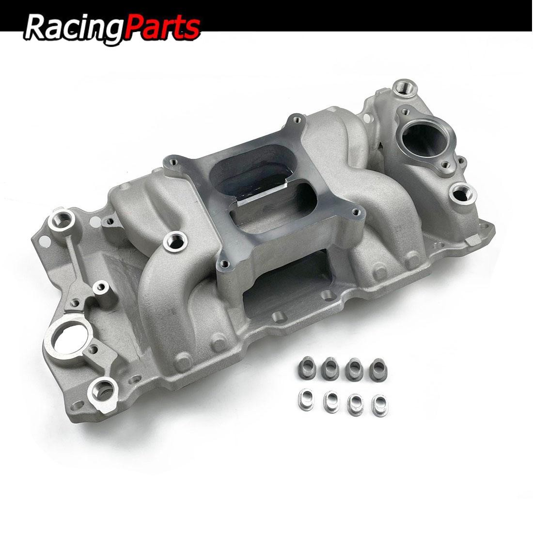 SBC Dual Plane Aluminum Intake Manifold For Chevrolet V8 265-400 Small Block