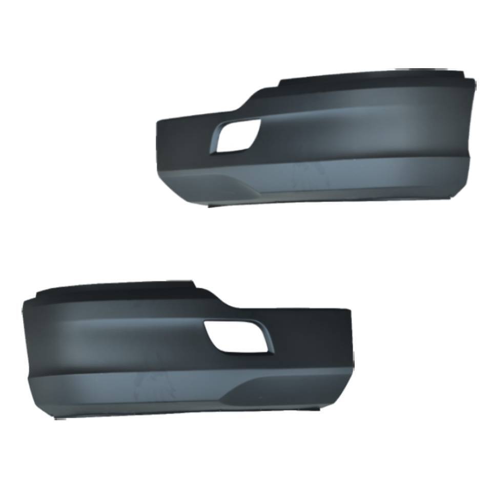 PAIR Set Black Plastic Bumper w/out Fog Light Hole 2014-2021 Kenworth T680