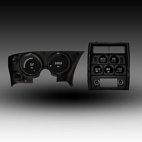 1968-1977 Corvette LED Direct Replacement Digital Cluster, White LEDs
