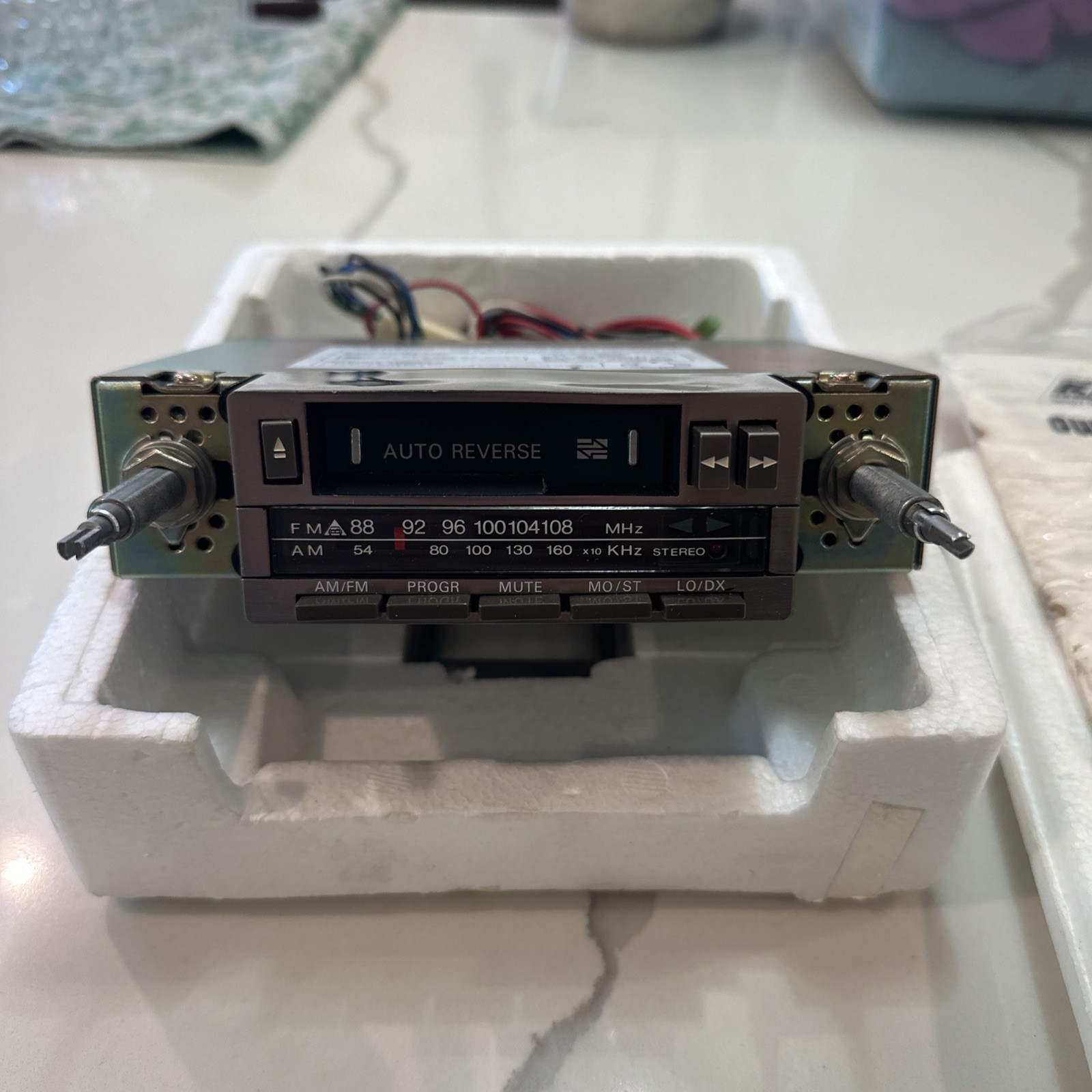 Vintage K Mart Deluxe AM/FM Car Stereo Cassette Auto Reverse Open Box