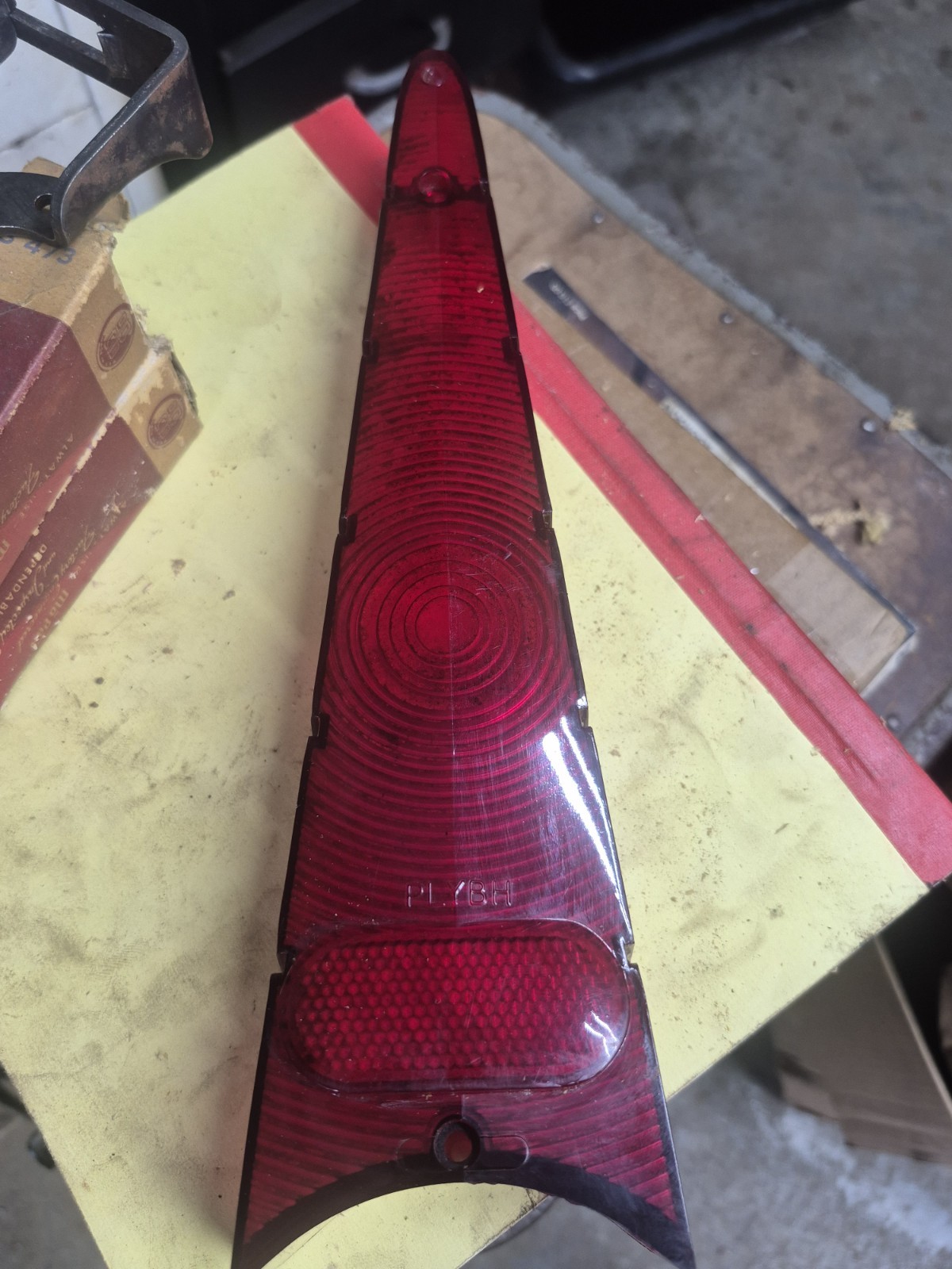 1957 57 PLYMOUTH FURY BELVEDERE NOS MOPAR TAIL LIGHT LENS  1689907 NO BOX