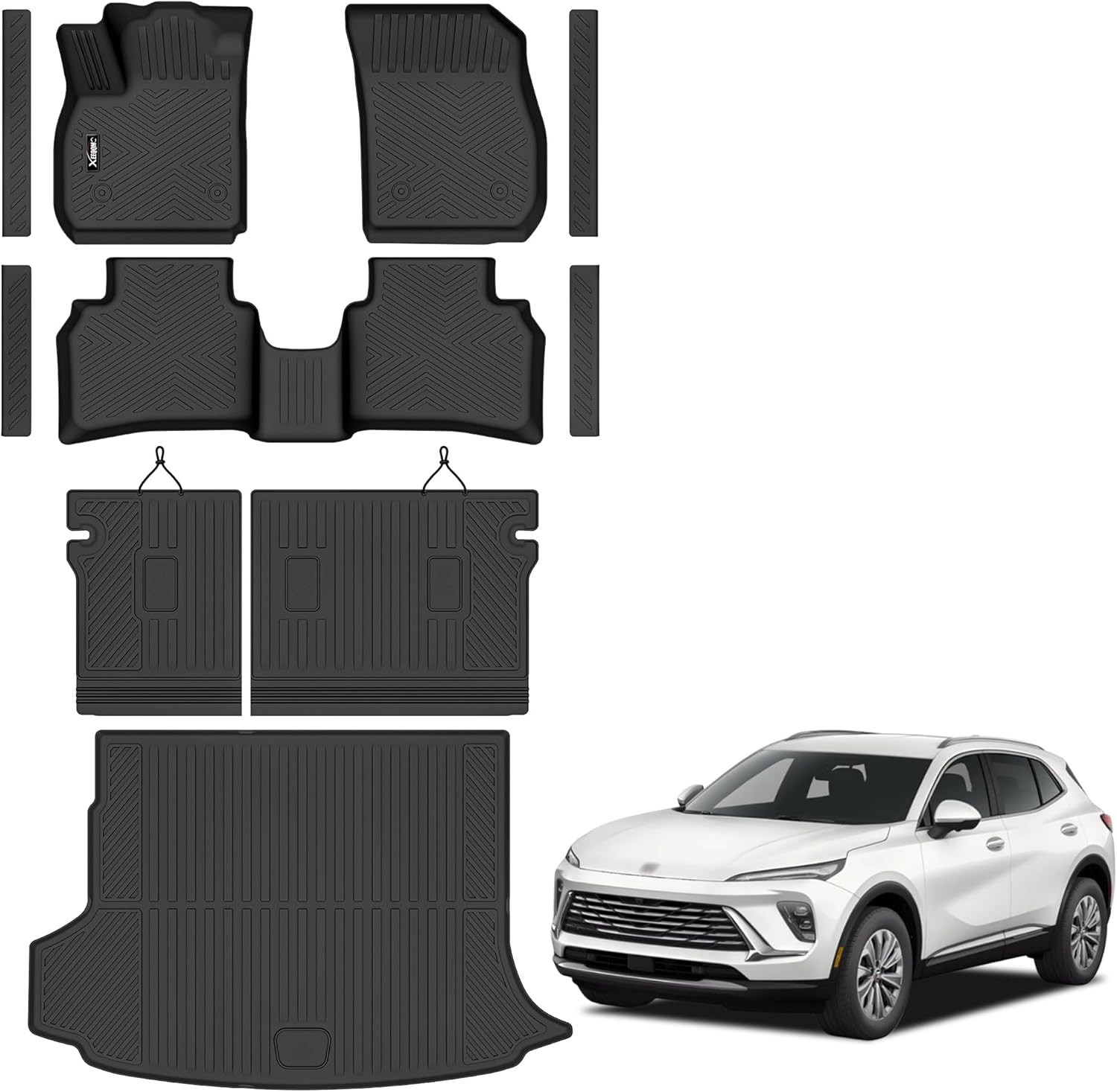 Floor Mats for 2021-2026 Buick Envision w/ Cargo Liner All Weather TPE Full Set