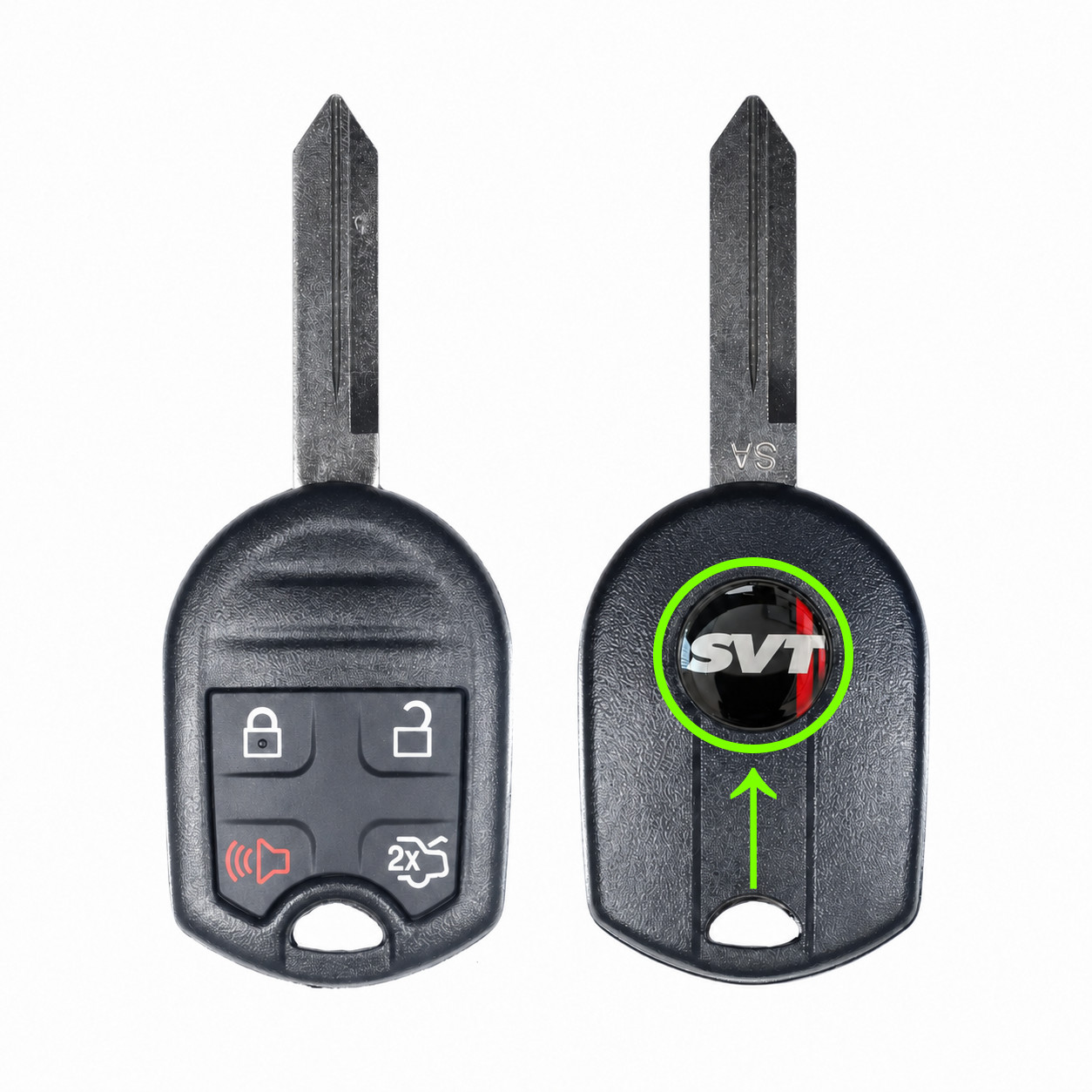 FOR FORD Shelby Mustang SVT 2 PCS 16mm Key Fob Replacement Emblem 