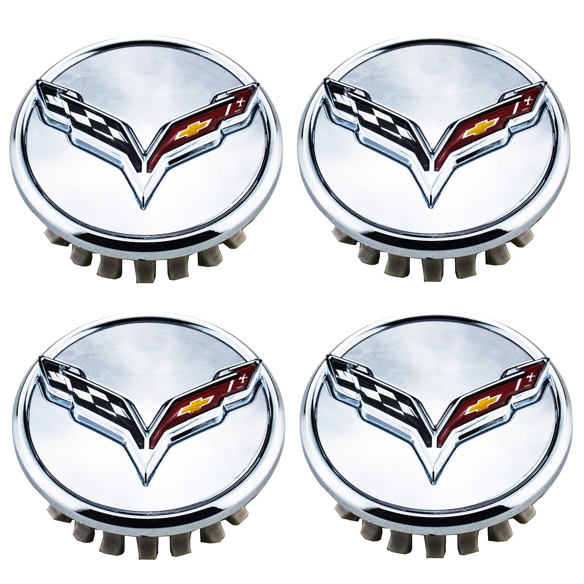 4Pcs Fit Wheel Center Cap Crossed Flags for C7 Corvette 23217059 68mm 2.7\ 4Pcs Fit Wheel Center Cap Crossed Flags for C7 Corvette 23217059 68mm 2.7\