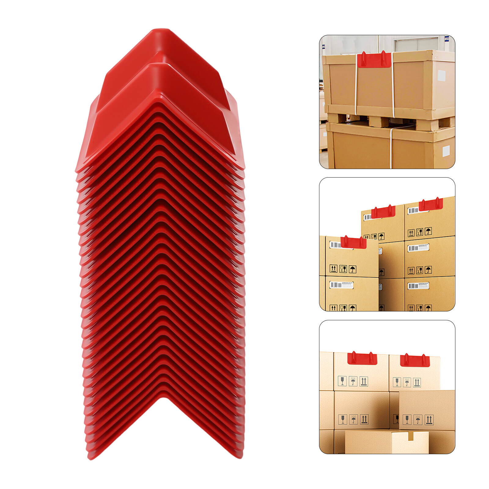 30-Pack Red PP V Shaped Corner Edge Protector 10\